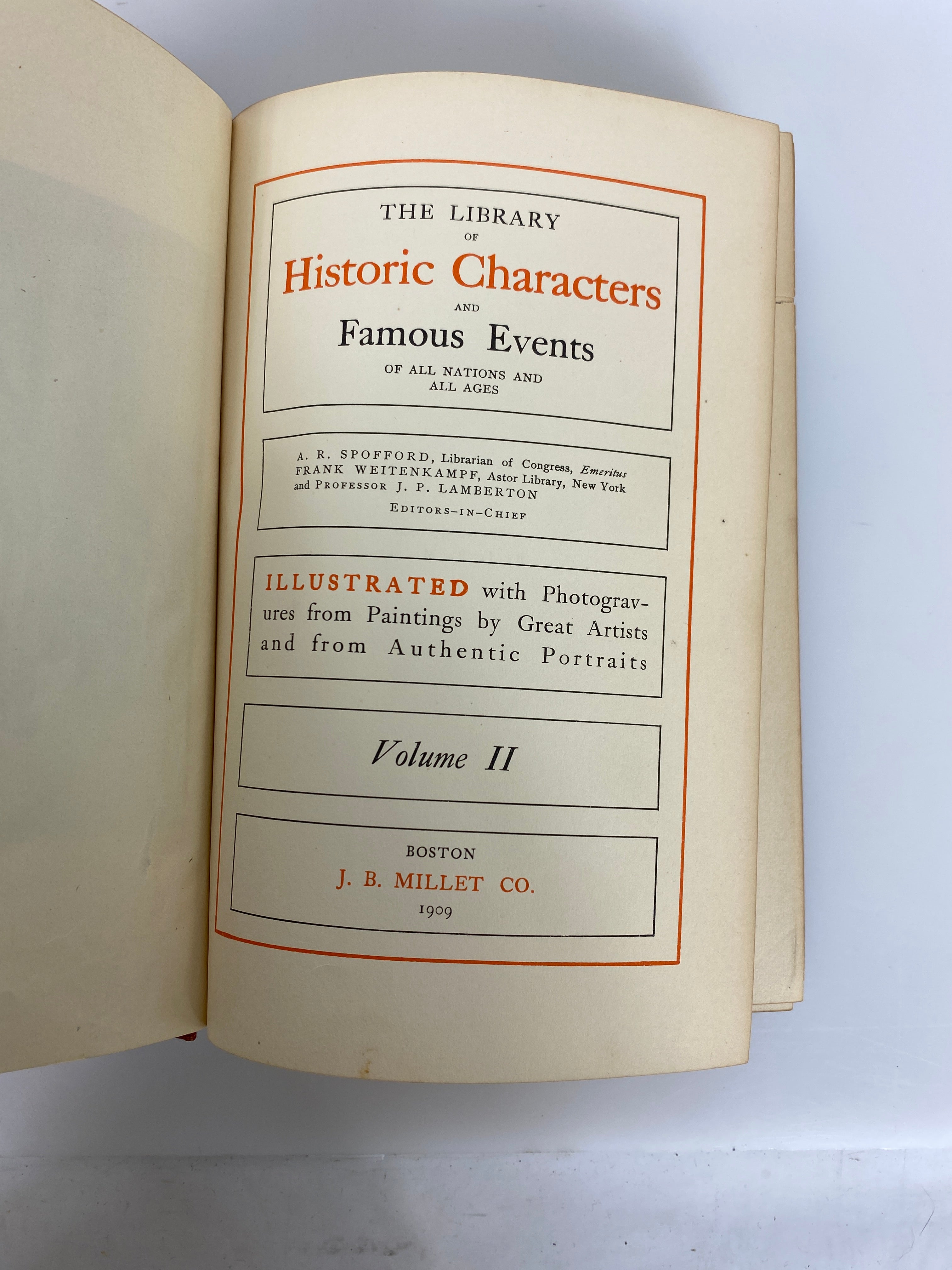 12 Volume Set: Library of Historic Characters & Famous Events 1909 Antique HC