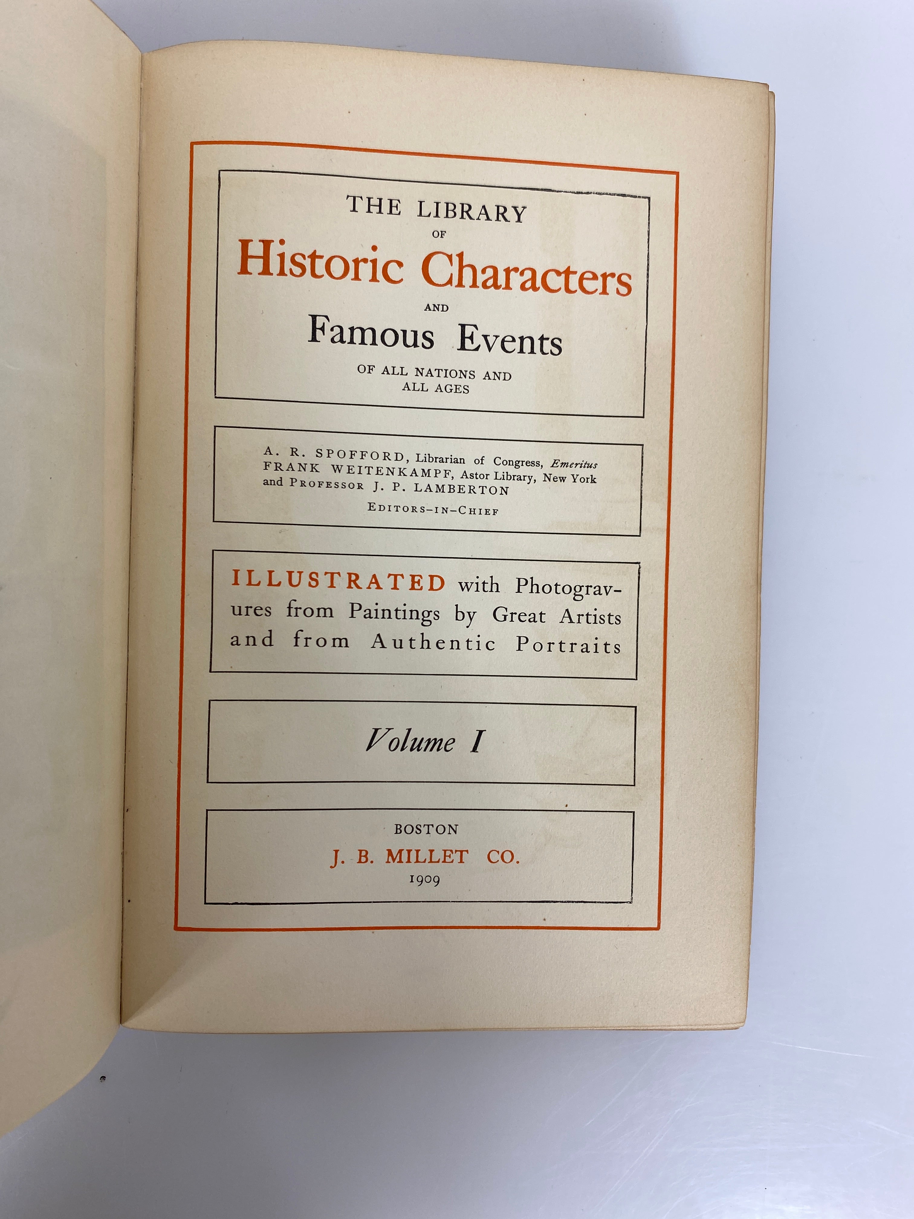 12 Volume Set: Library of Historic Characters & Famous Events 1909 Antique HC