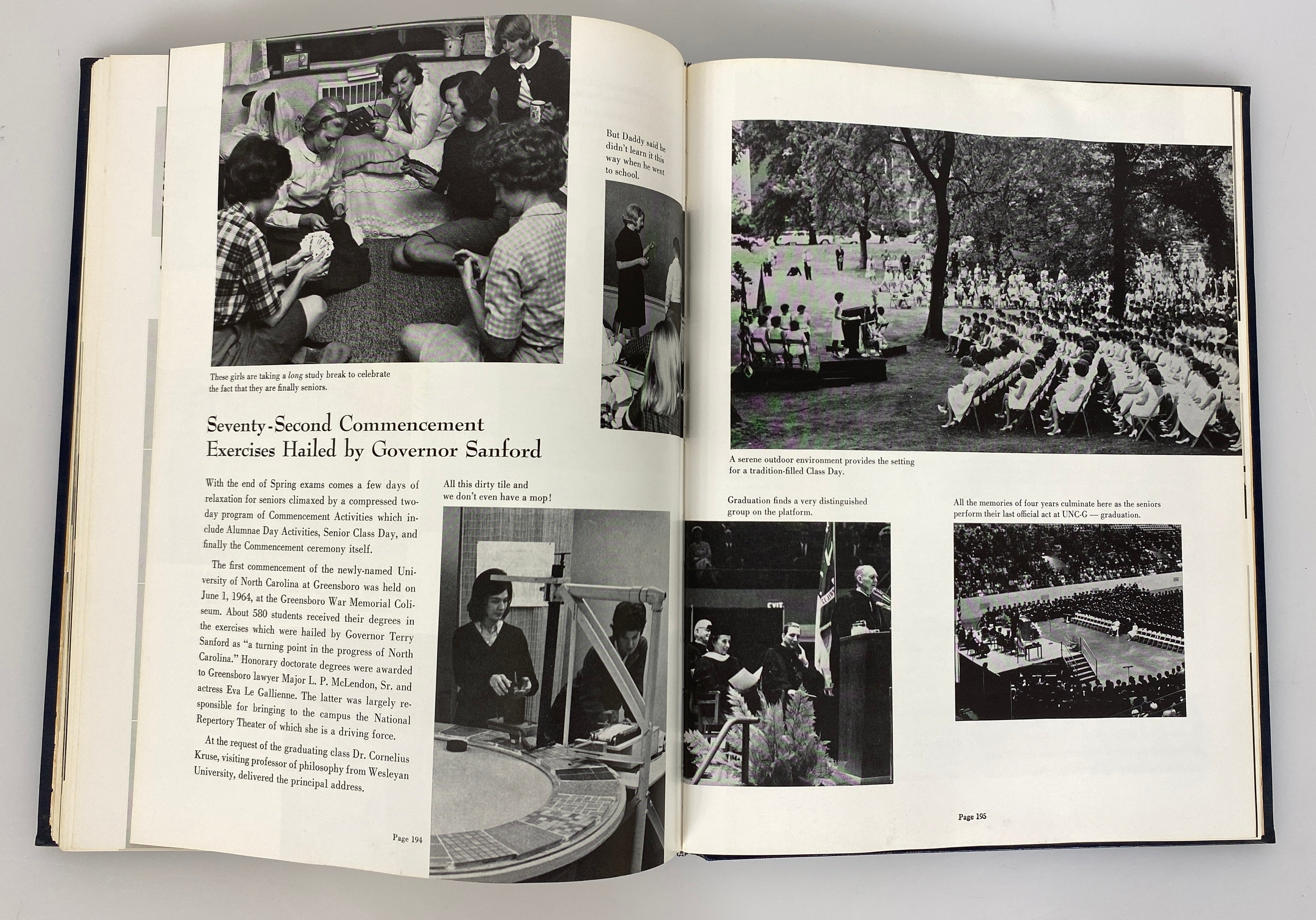 1965 University of North Carolina Greensboro "Pine Needles" Yearbook HC