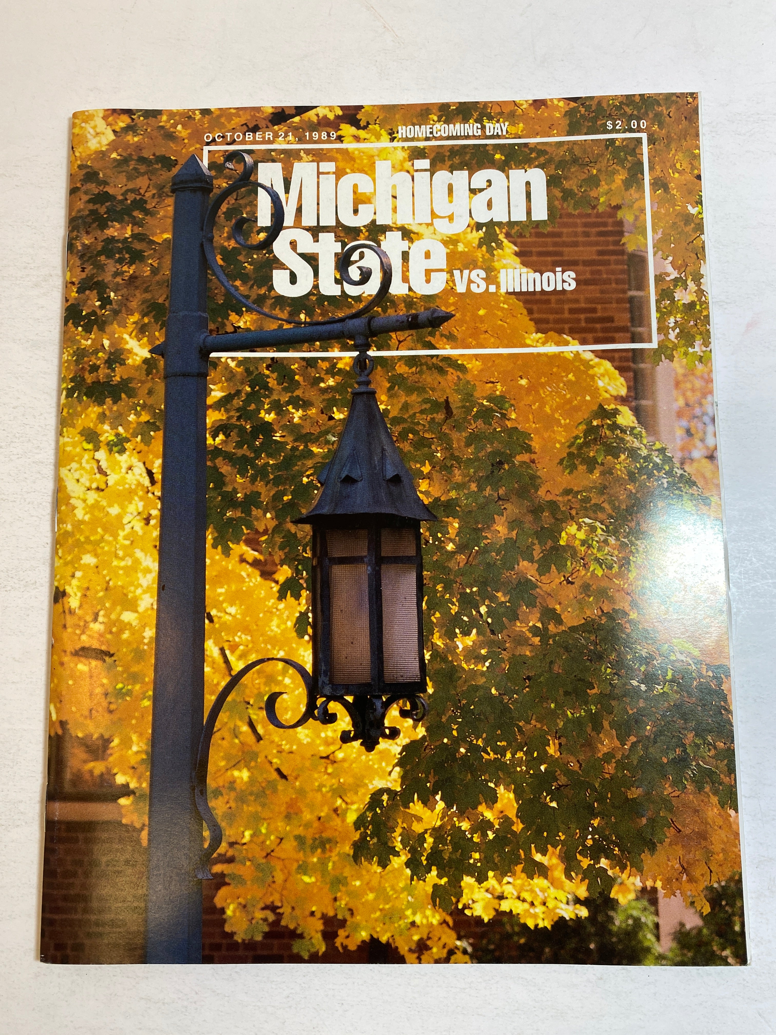 1989 Michigan State vs Illinois Football Program
