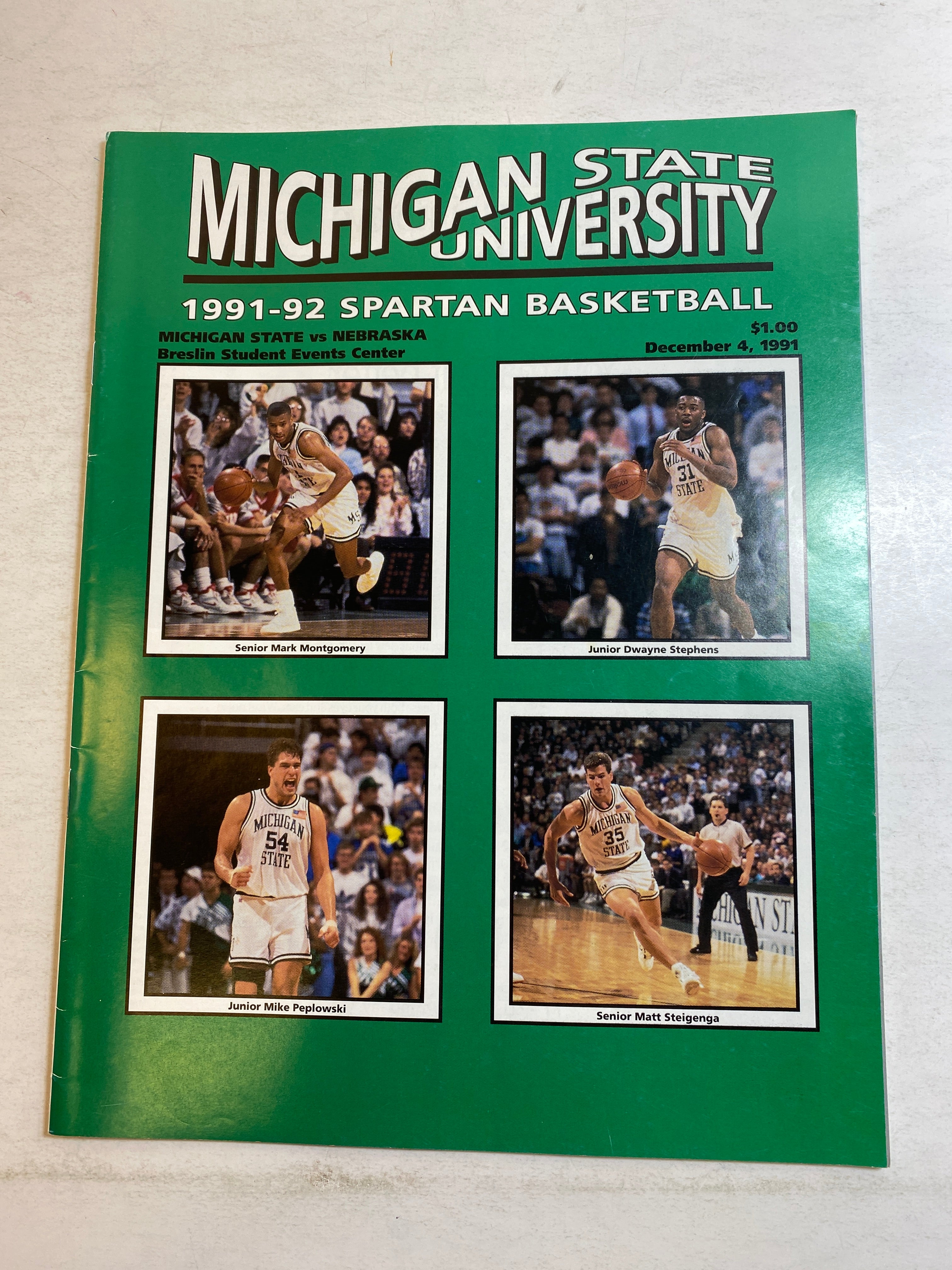 1991 Michigan State Vs Nebraska Basketball Program