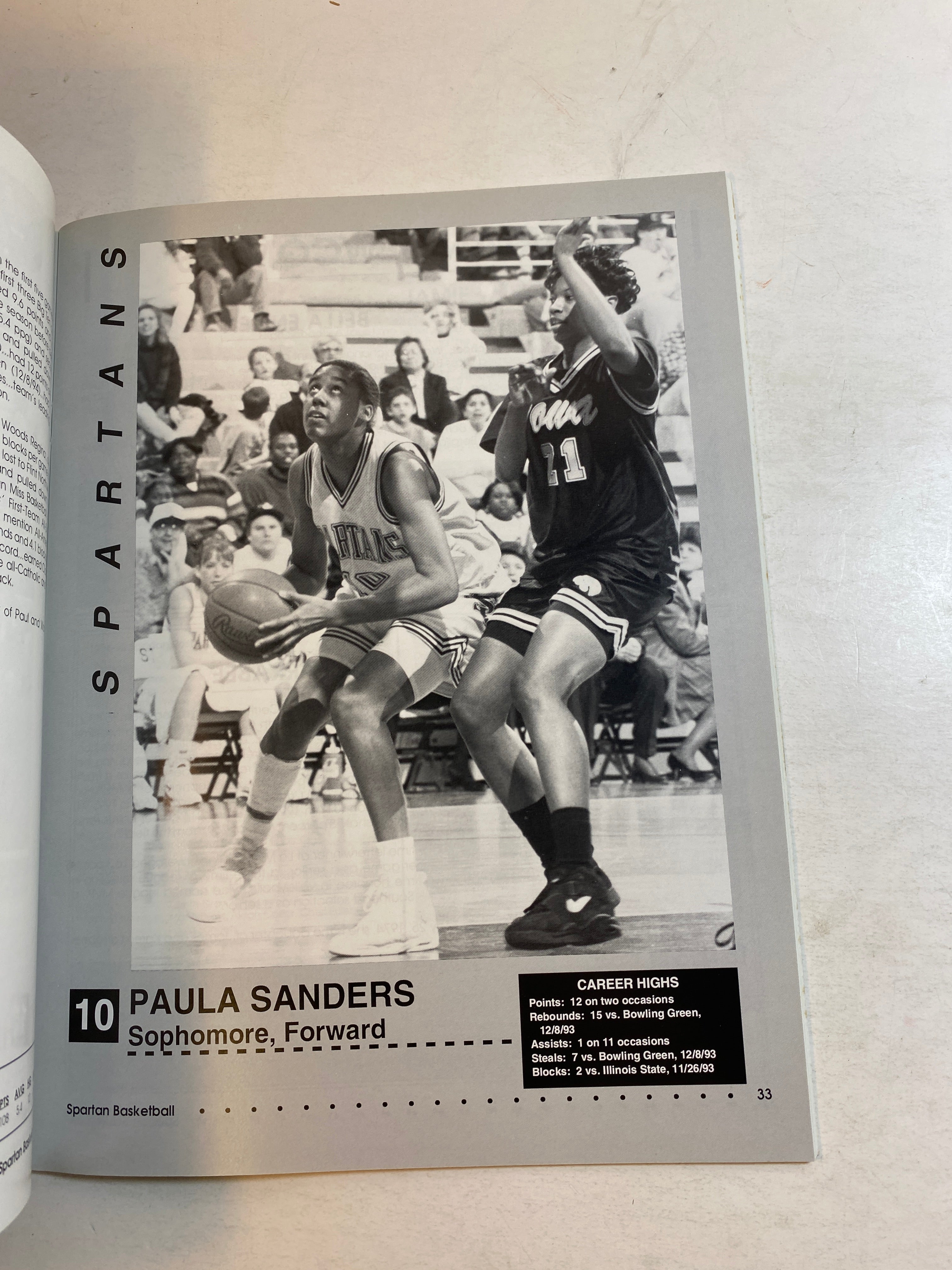 1994-1995 MSU Michigan State Women's Basketball Media Guide
