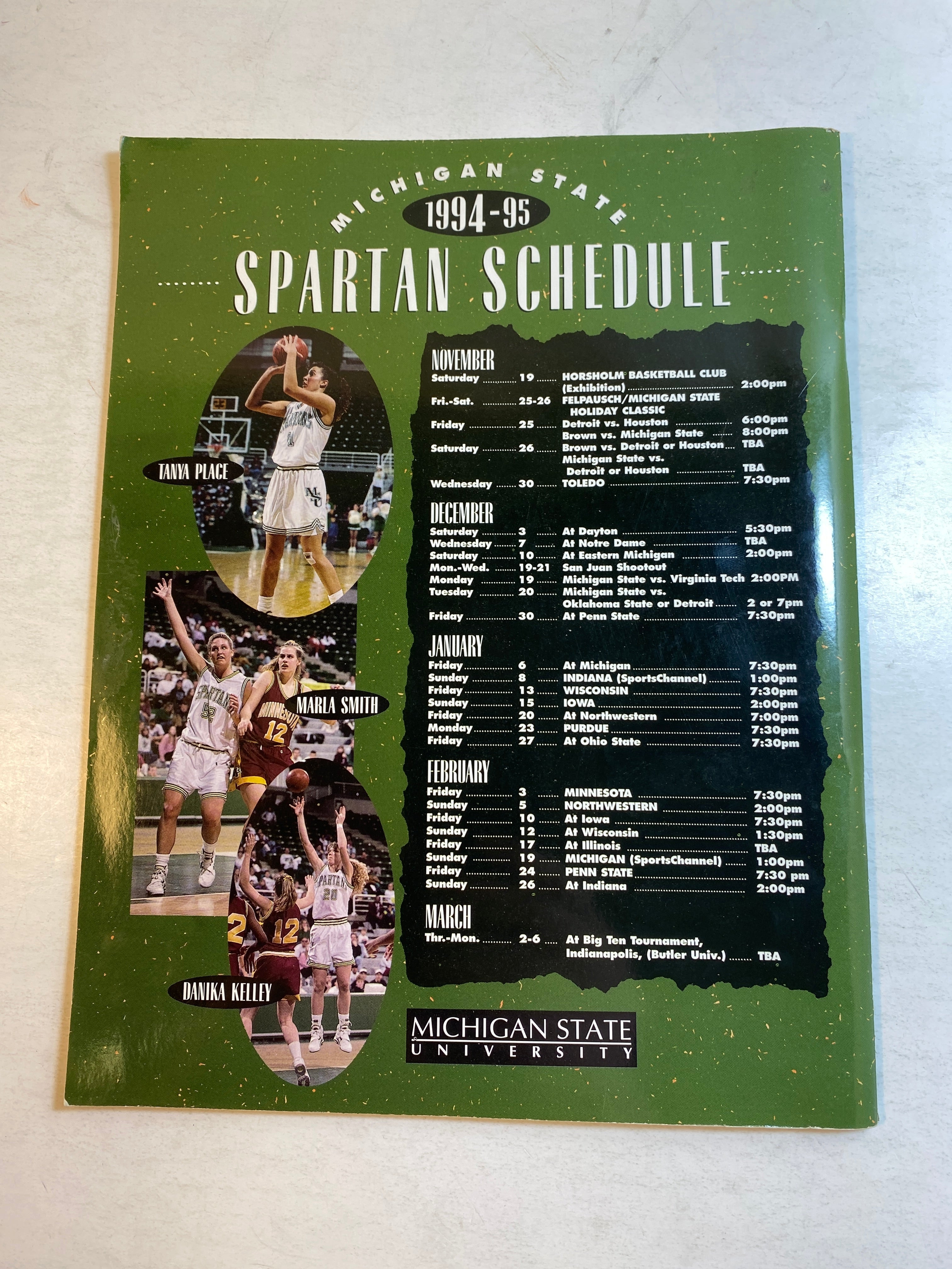 1994-1995 MSU Michigan State Women's Basketball Media Guide