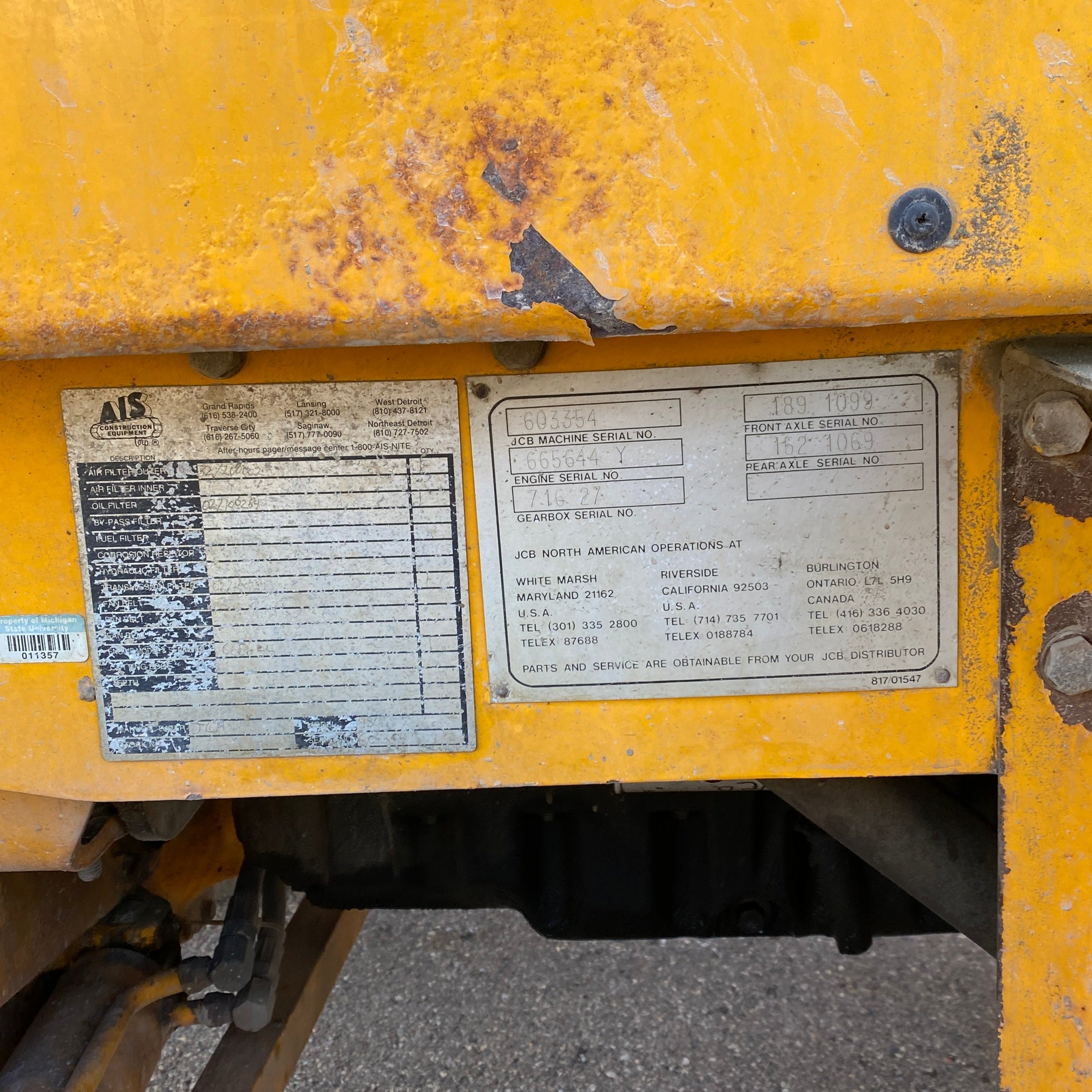 1999 JCB 926-2/4 Rough Terrain Forklift