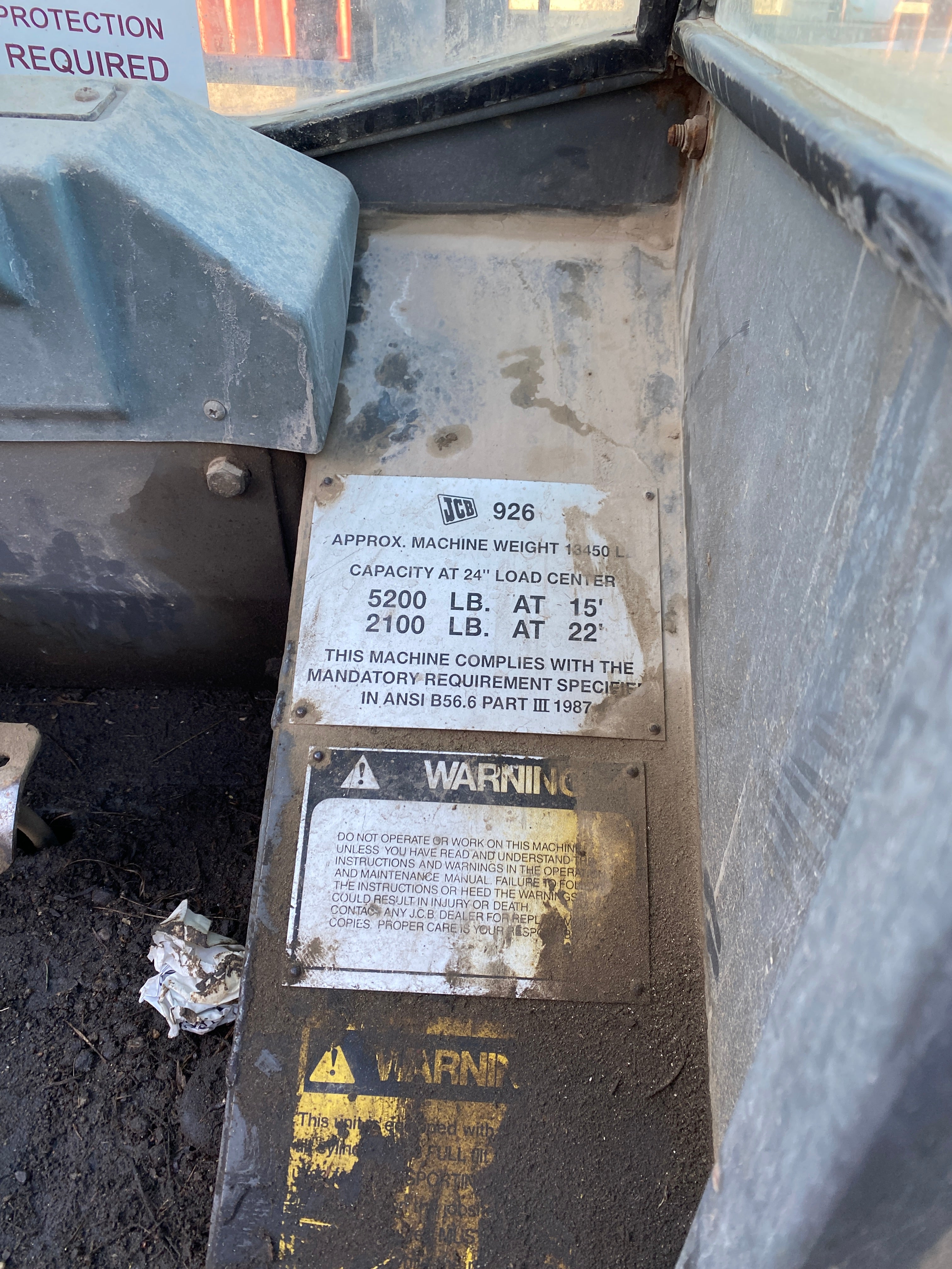 1999 JCB 926-2/4 Rough Terrain Forklift