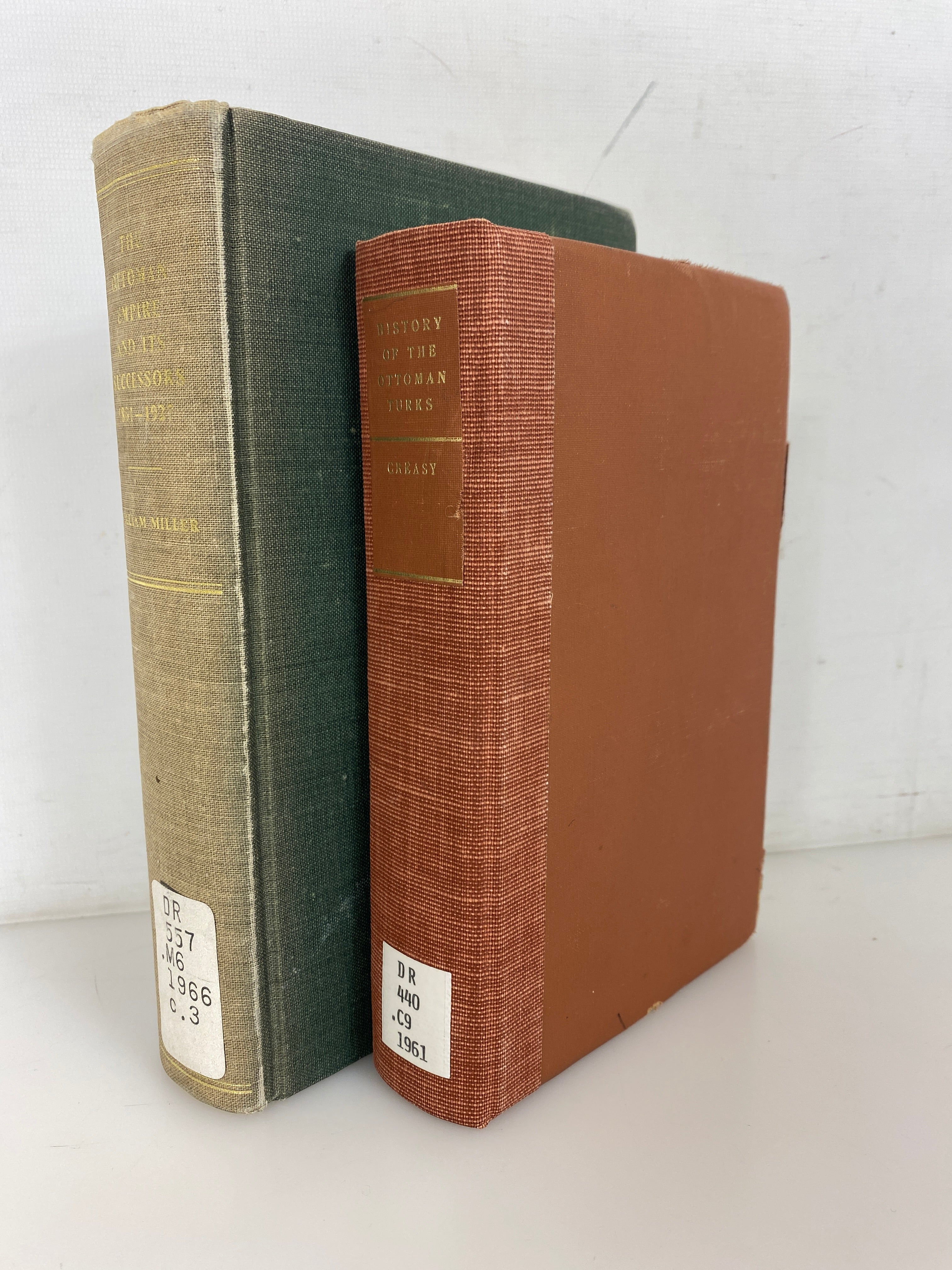 2 Ottoman Empire Volumes: Edward Creasy/William Miller 1961-1966 Ex-Library HC