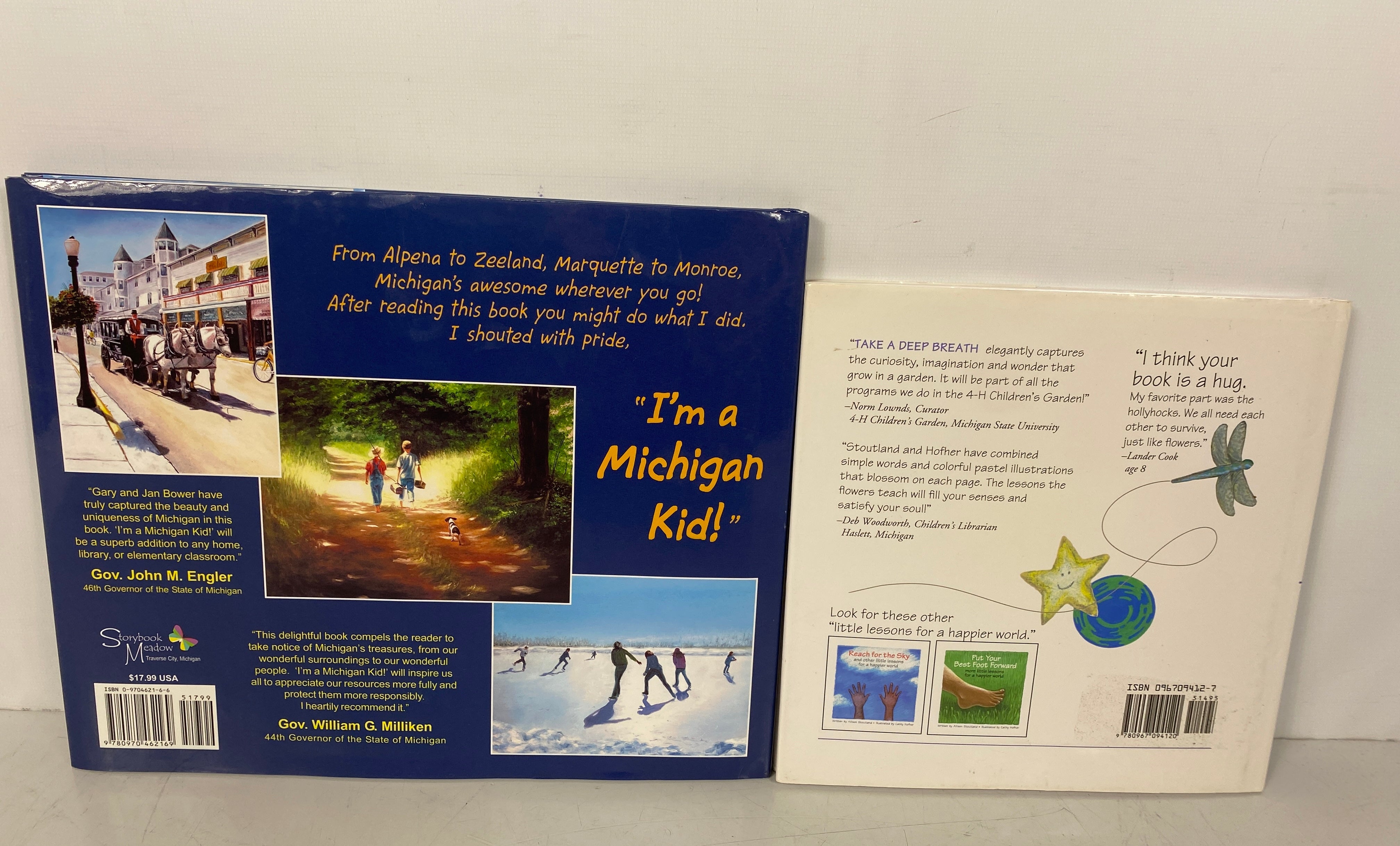 2 Signed Vols: I'm a Michigan Kid (Bower)/Take a Deep Breath (Stoutland) HCDJ