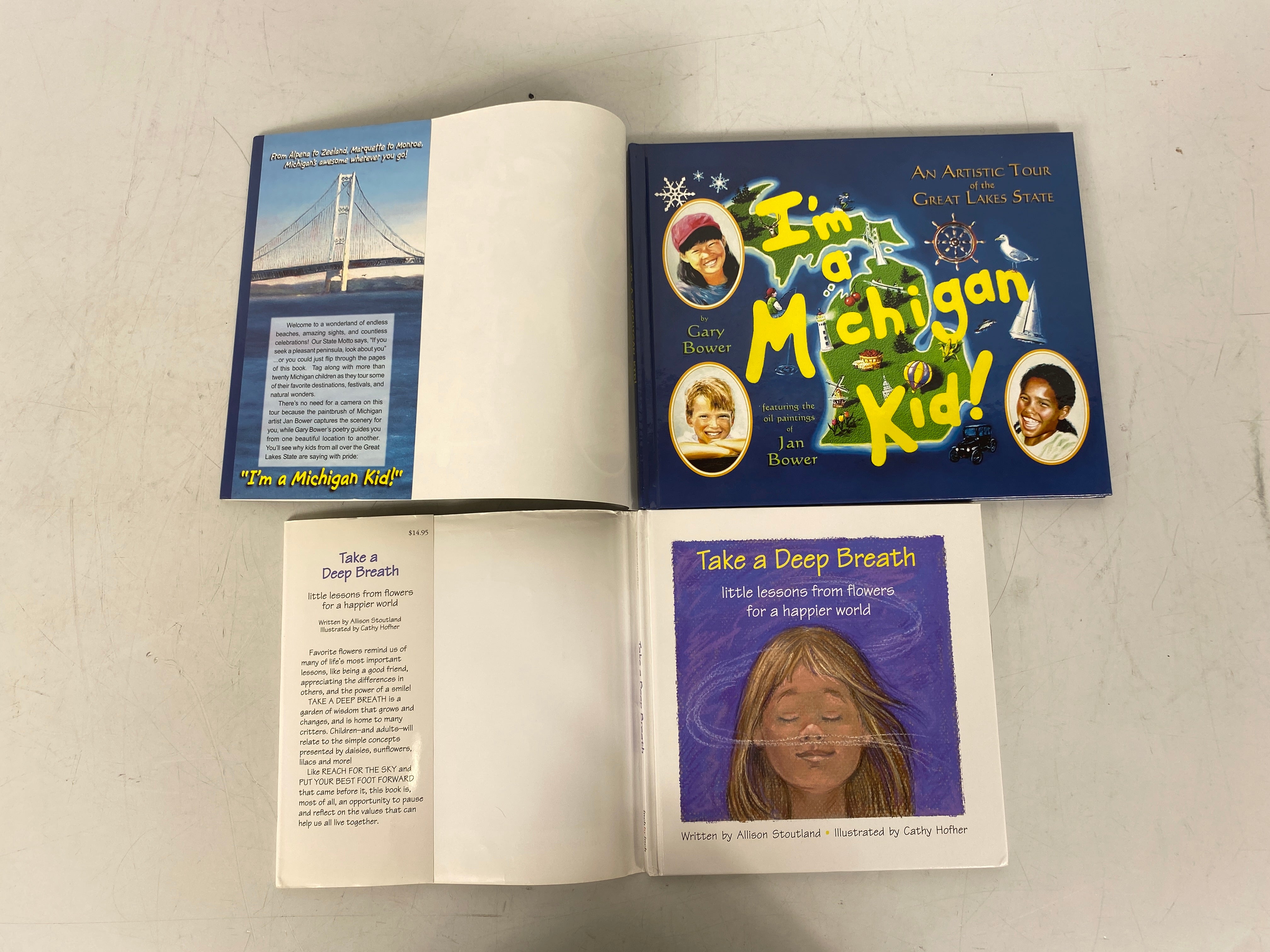 2 Signed Vols: I'm a Michigan Kid (Bower)/Take a Deep Breath (Stoutland) HCDJ