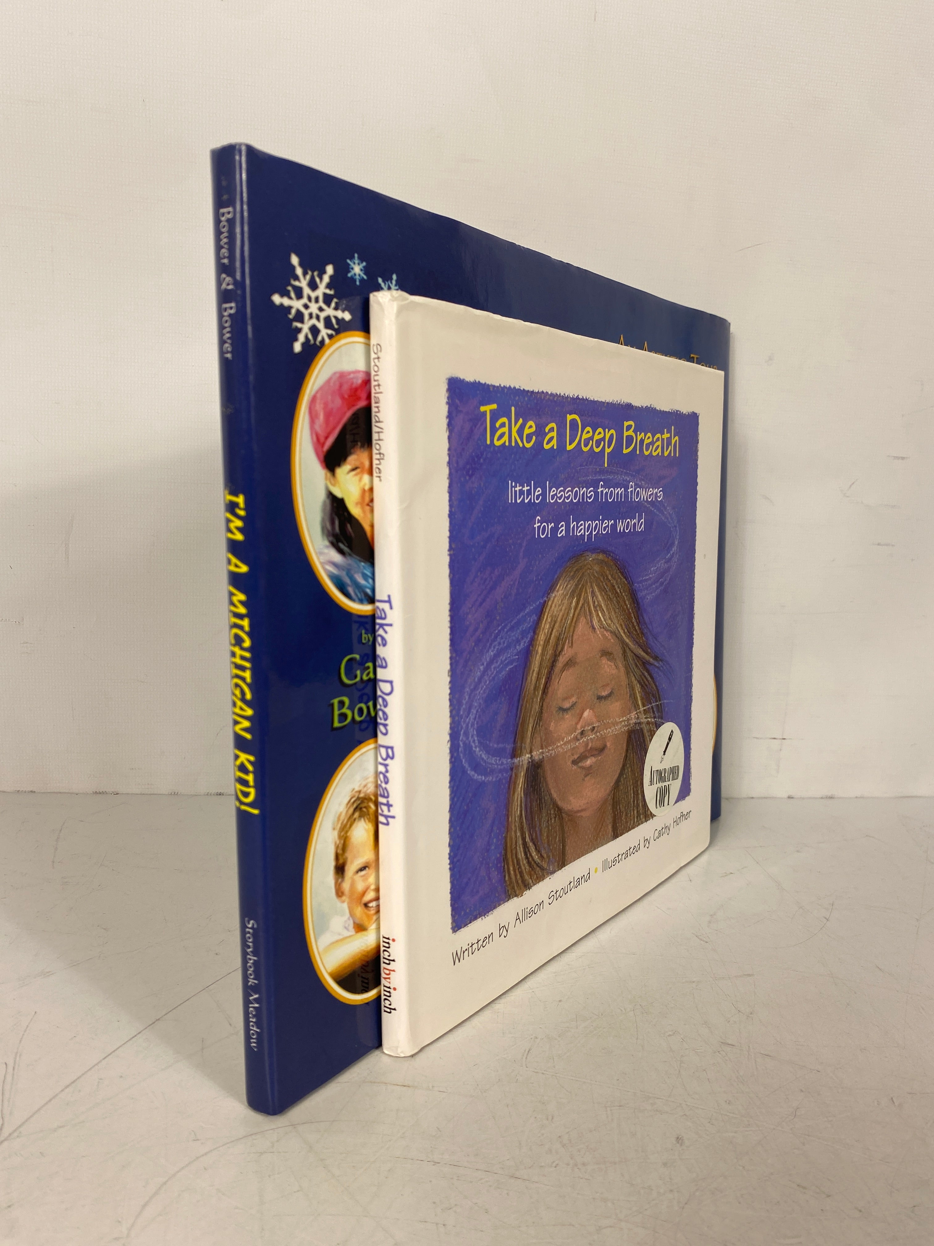 2 Signed Vols: I'm a Michigan Kid (Bower)/Take a Deep Breath (Stoutland) HCDJ