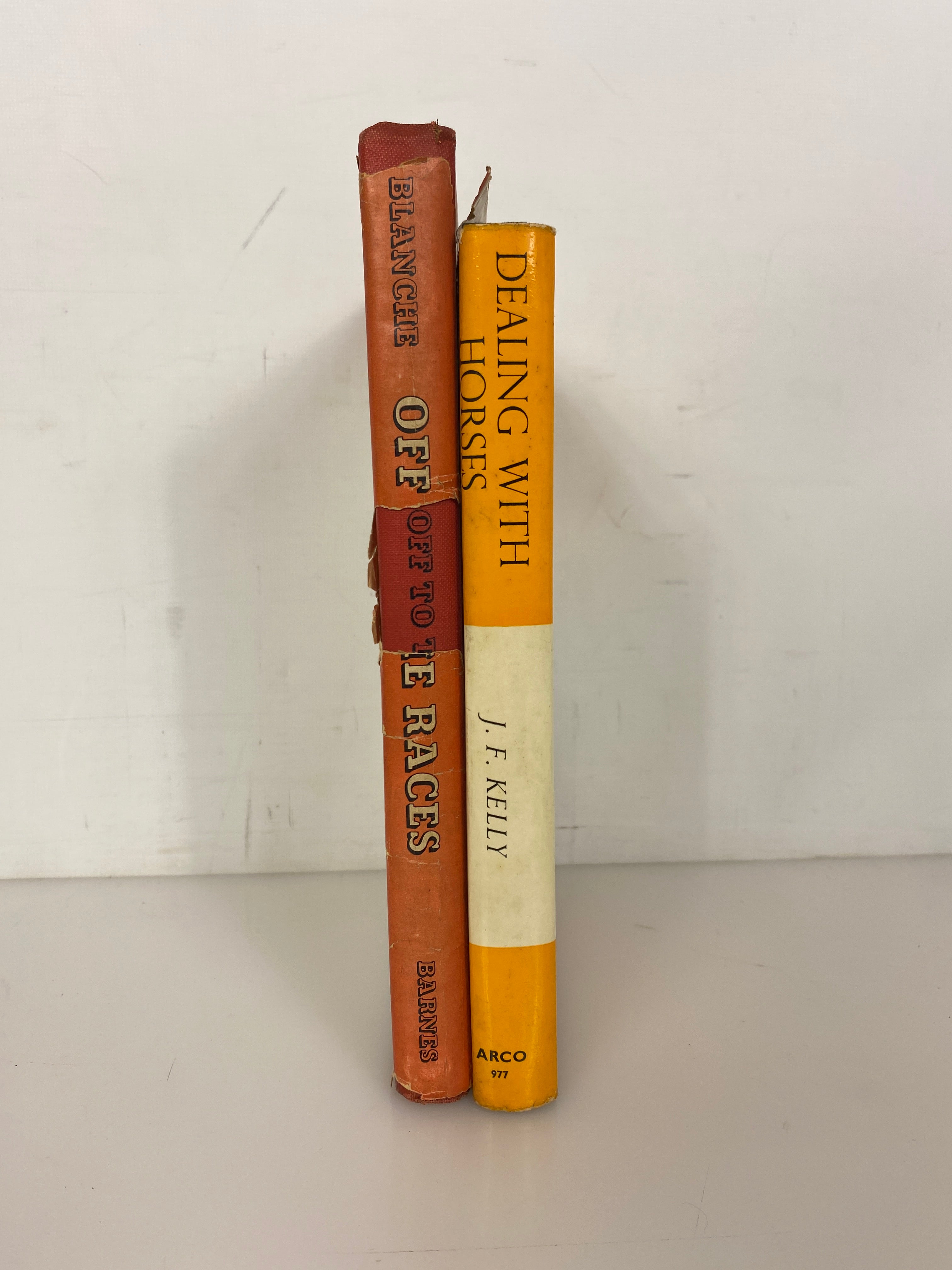 2 Vols: Off to the Races by Blanche/Dealing With Horses by Kelly 1947-61 HC DJ