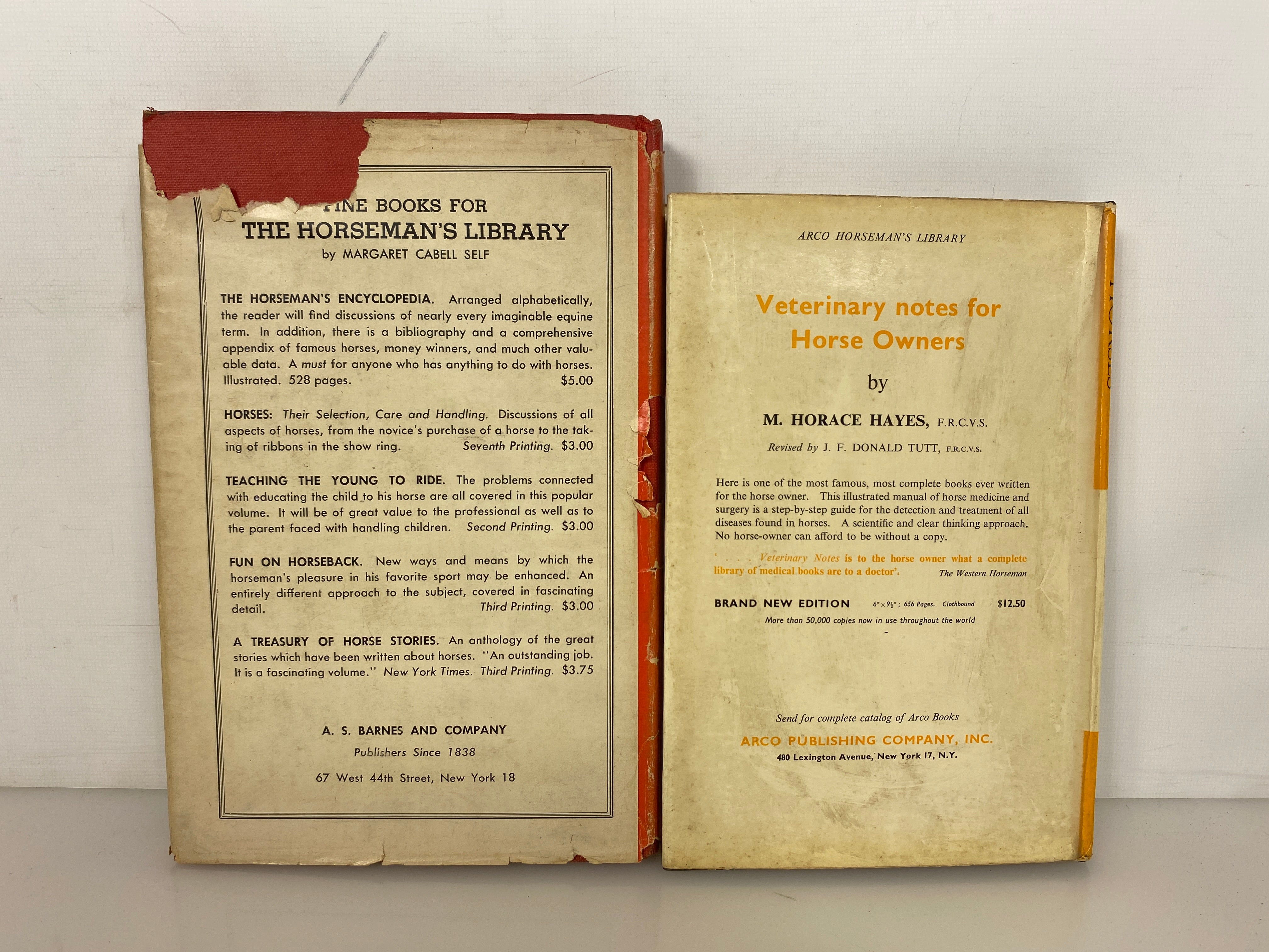 2 Vols: Off to the Races by Blanche/Dealing With Horses by Kelly 1947-61 HC DJ