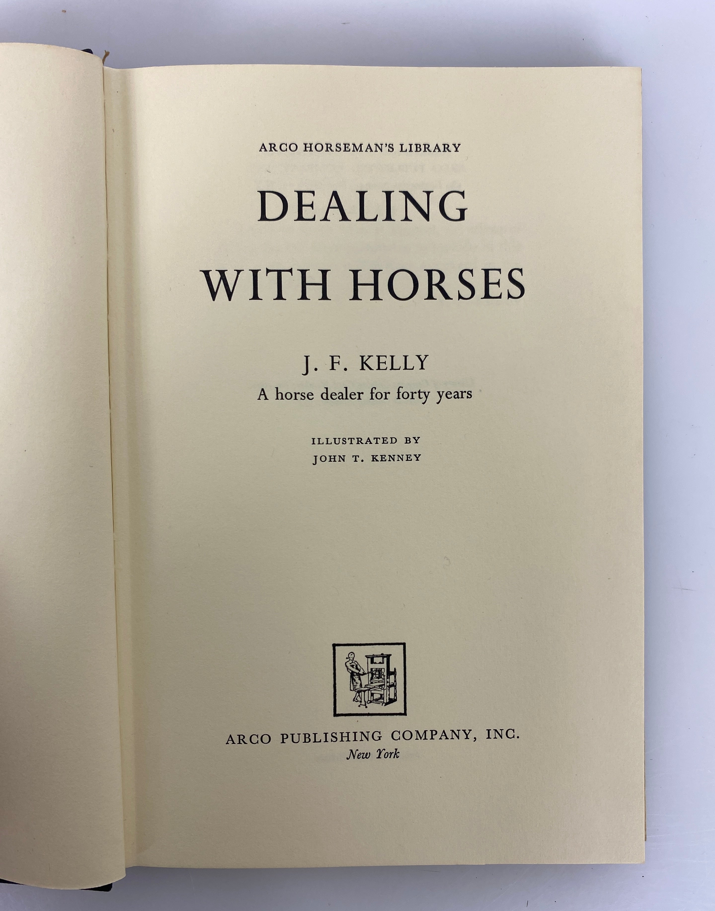 2 Vols: Off to the Races by Blanche/Dealing With Horses by Kelly 1947-61 HC DJ