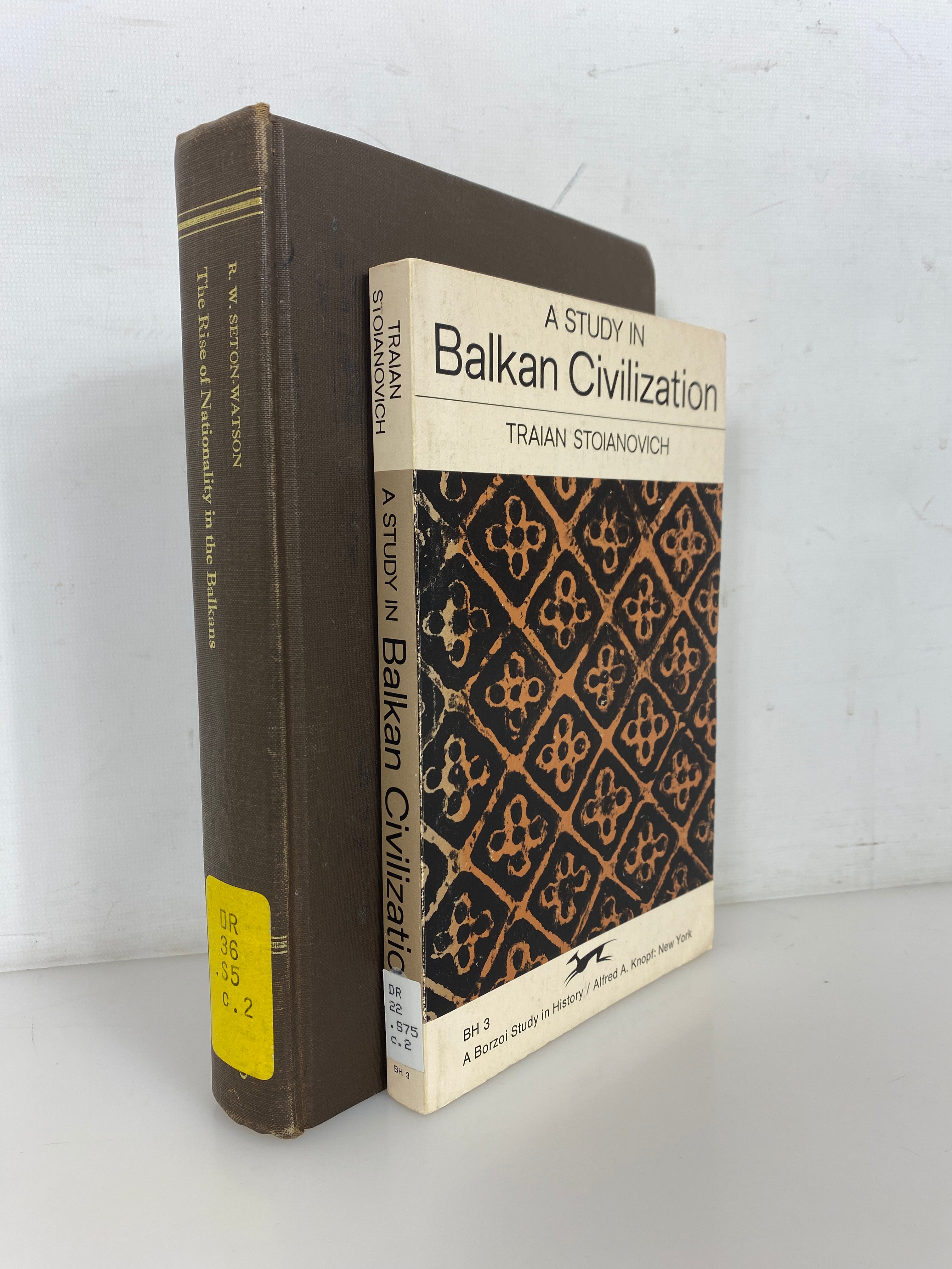 2 Vols: Rise of Nationality in the Balkans/Balkan Civilization 1966-67 Ex-Lib