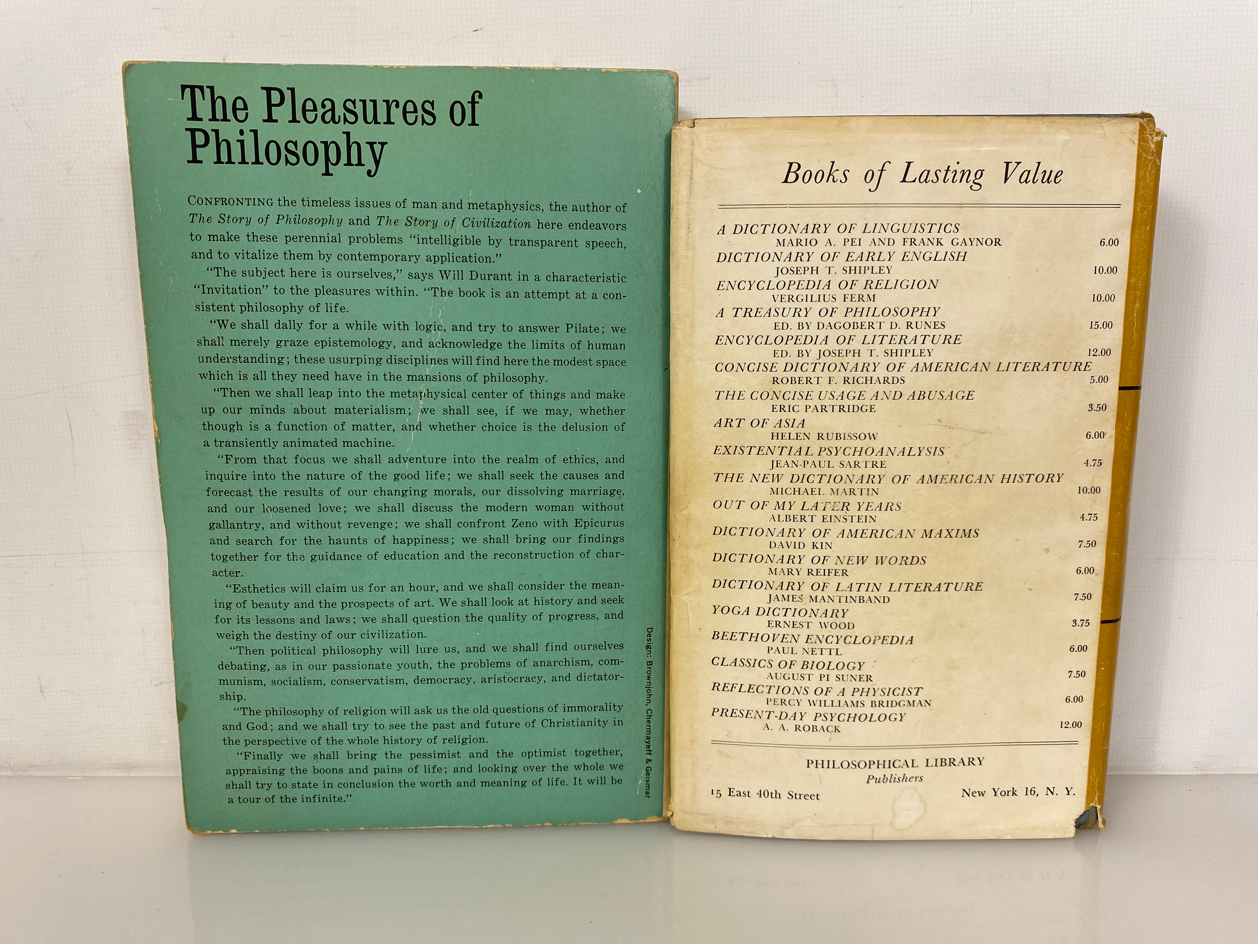 2 Vols: Science and Philosophy/The Pleasures of Philosophy 1948-53
