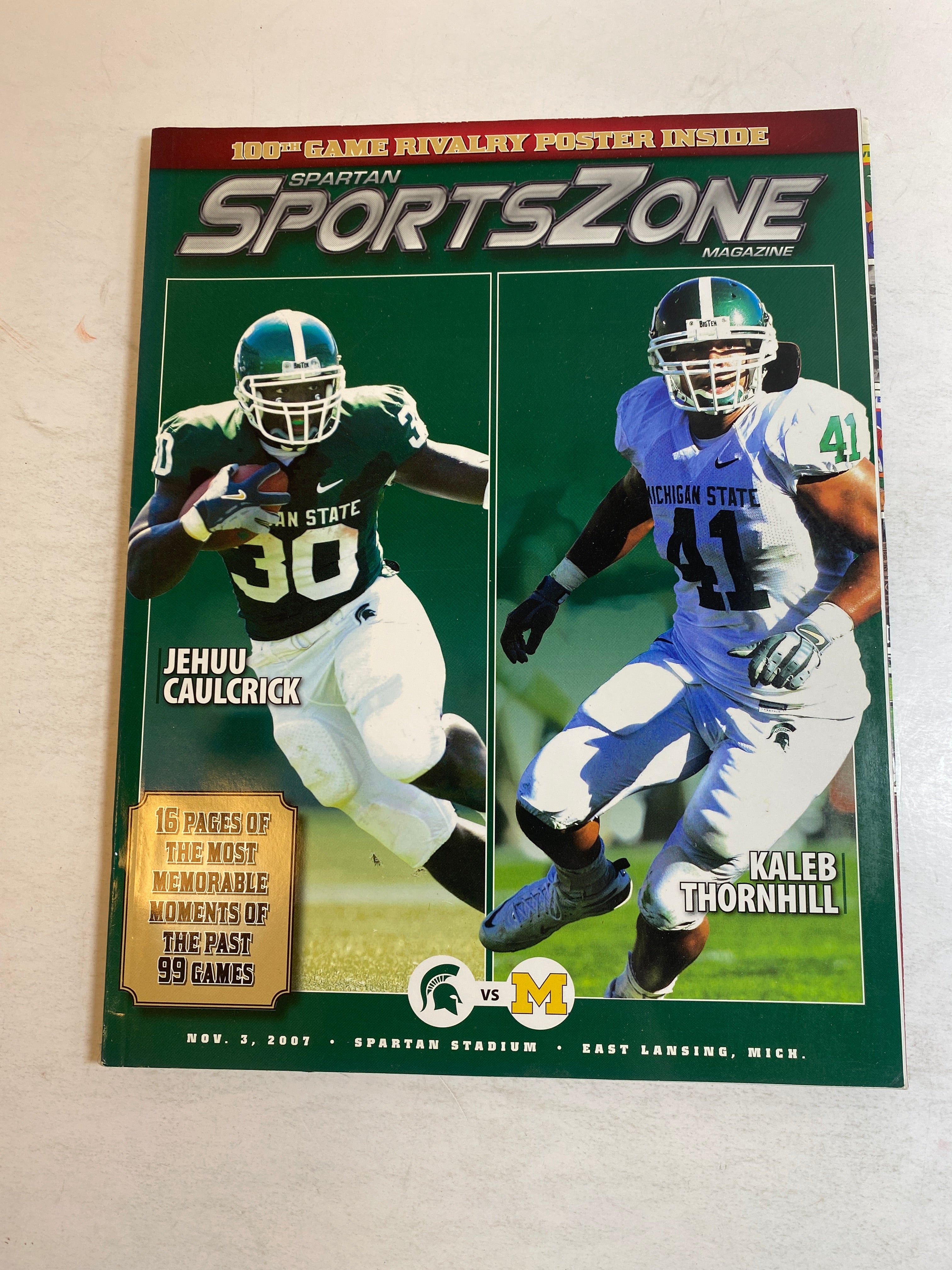 2007 Michigan State vs Michigan Spartan SportsZone Magazine Football Program