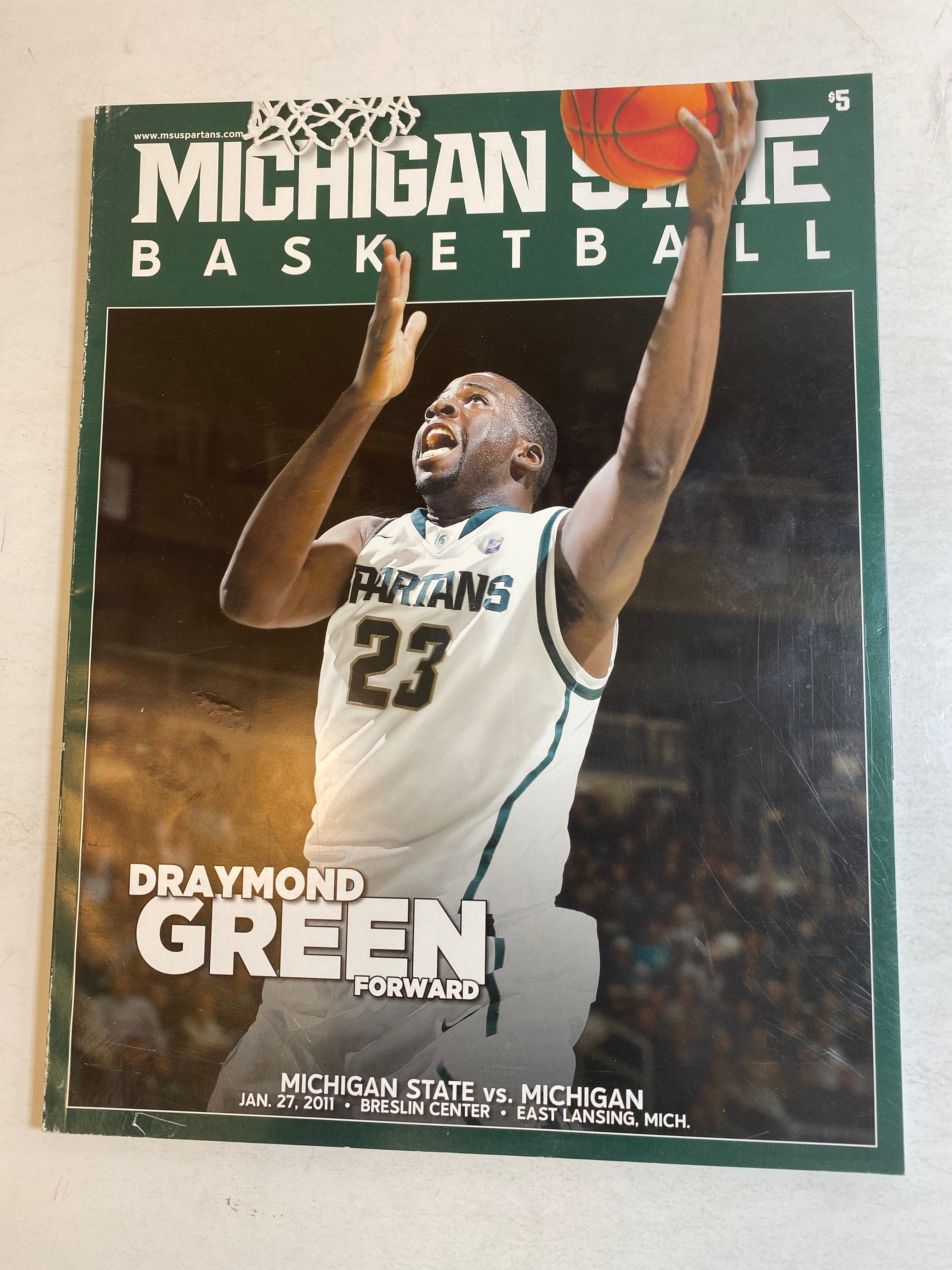 2011 Michigan State vs Michigan Basketball Program Draymond Green