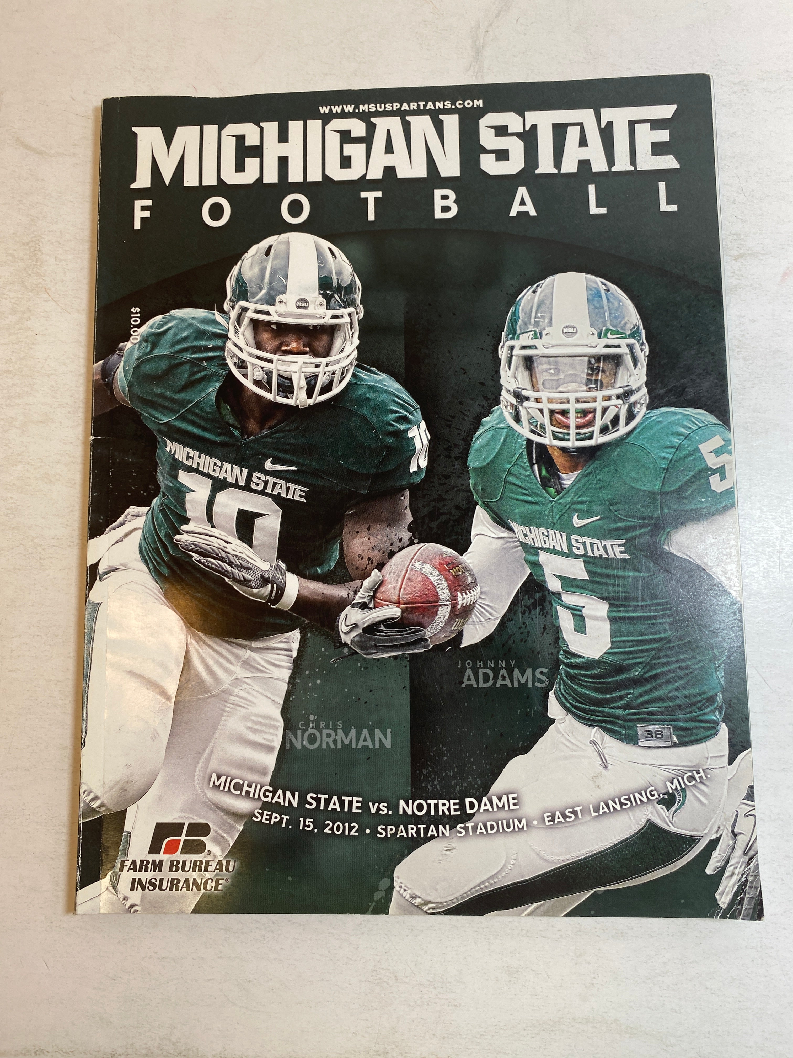2012 Michigan State vs Notre Dame Football Program