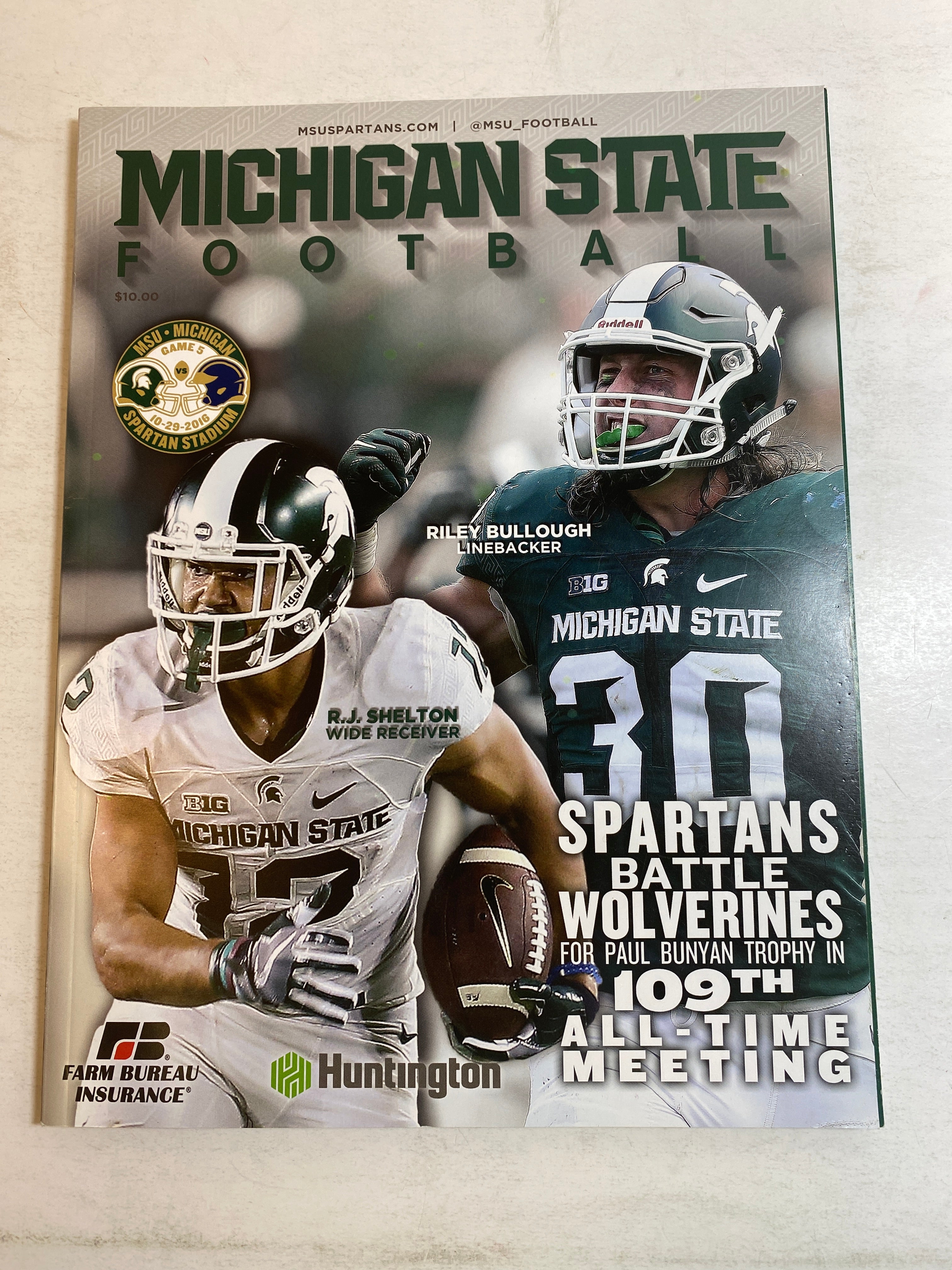 2016 Michigan State vs Michigan Football Program