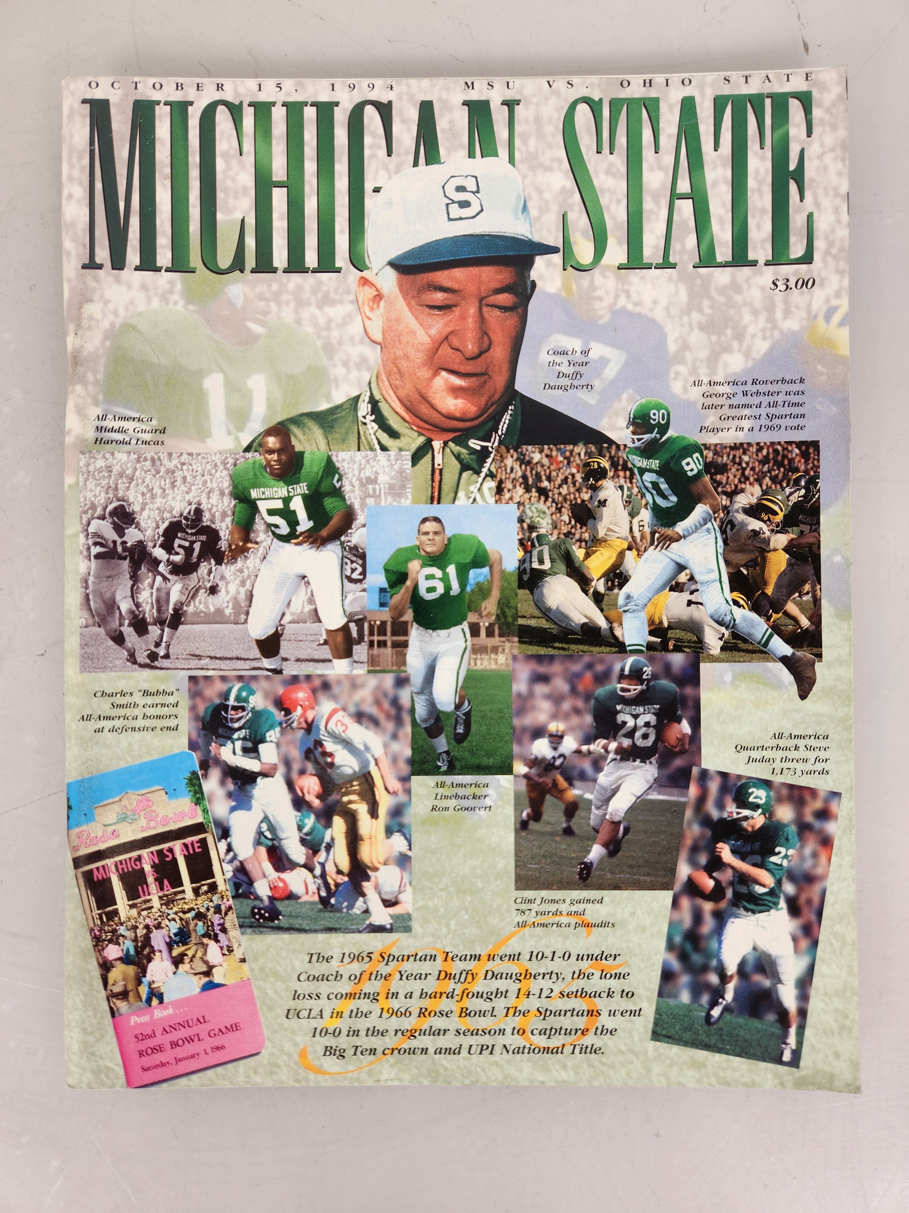1994 Michigan State vs Ohio State Football Program