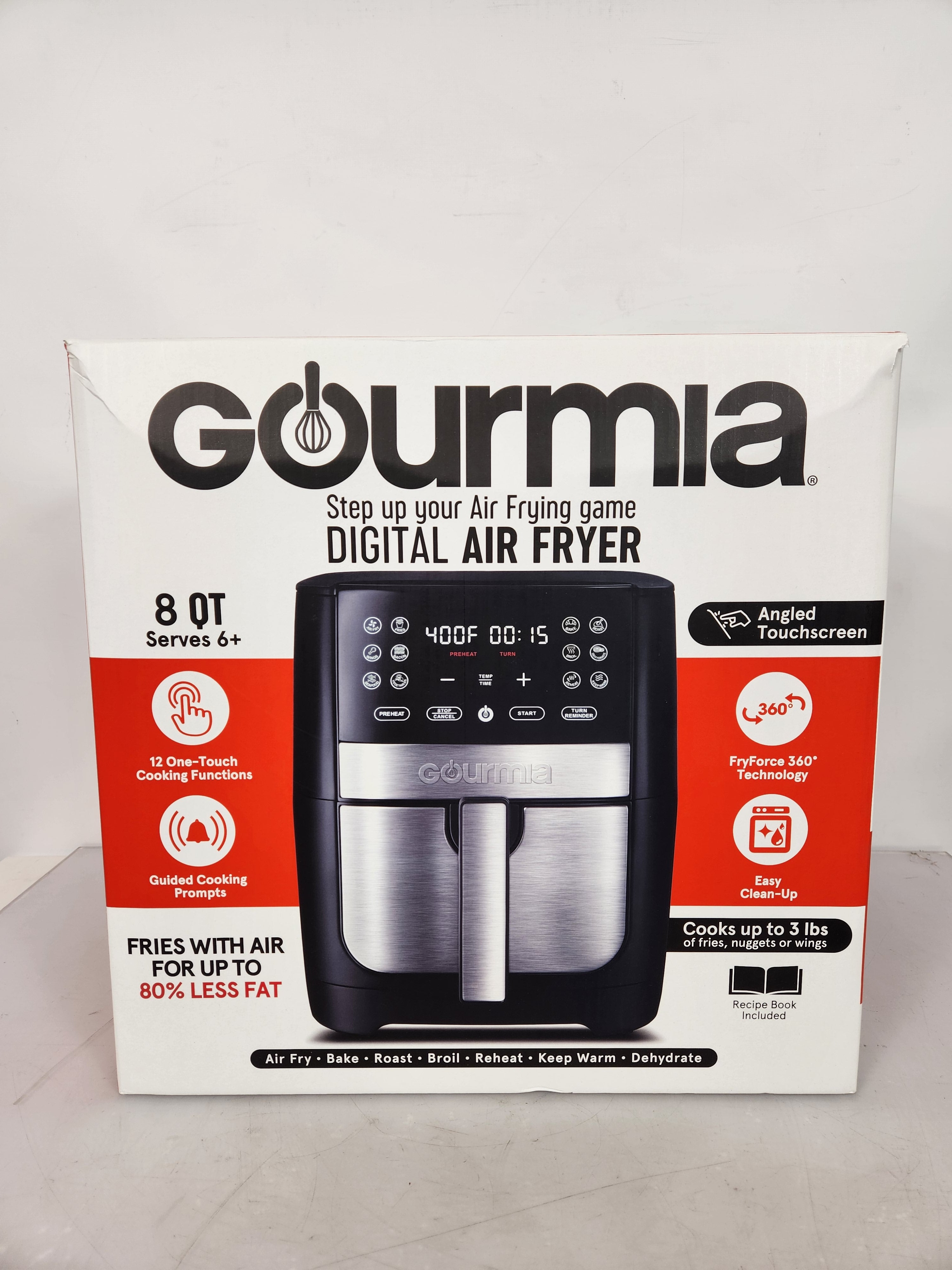 New Gourmia 4-Quart Digital Air Fryer with 12 One-Touch Presets, AllSurplus