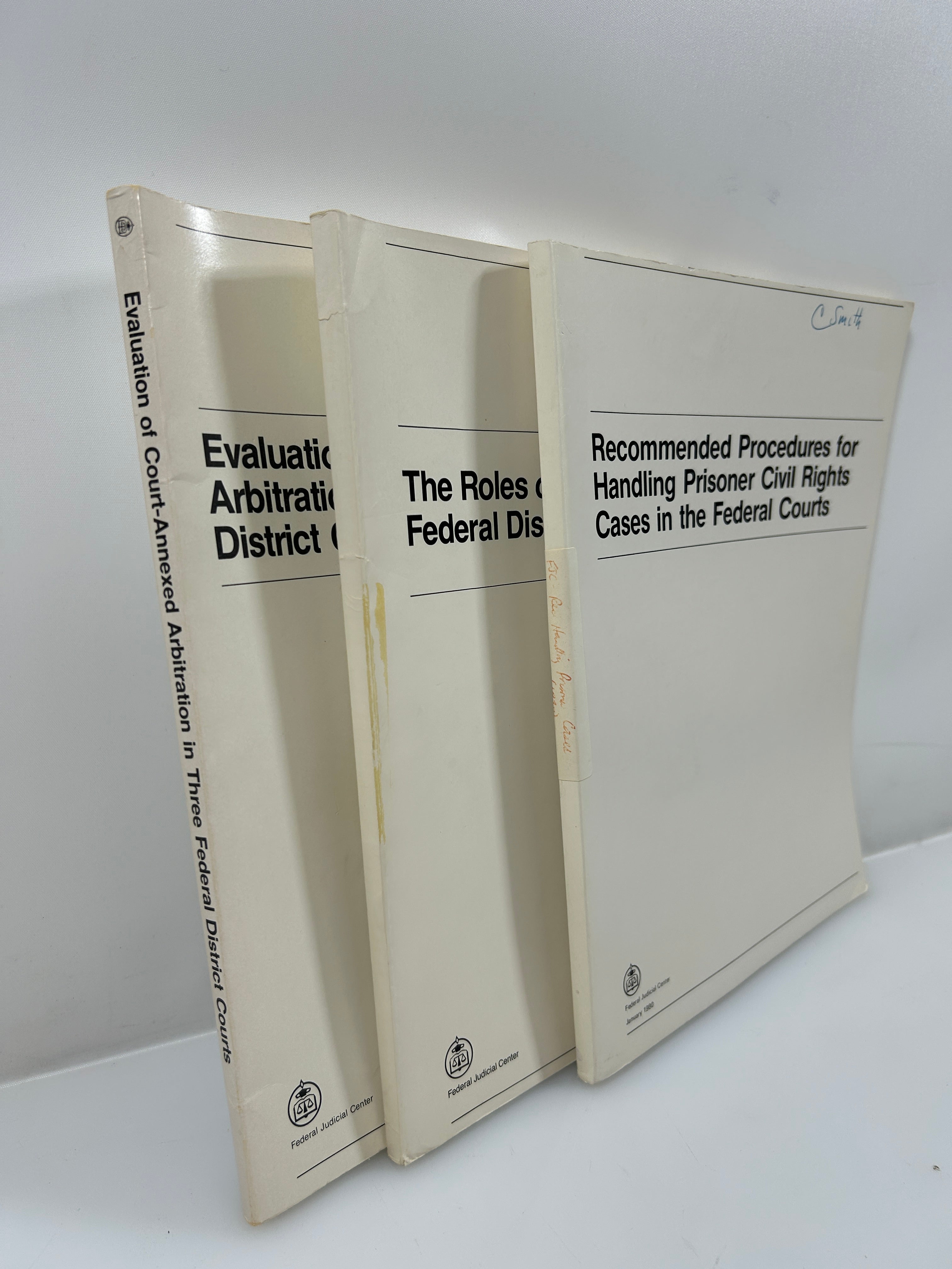 3 Federal Judiciary Center SC: Prisoner Civil Rights/Magistrates/Arbitration