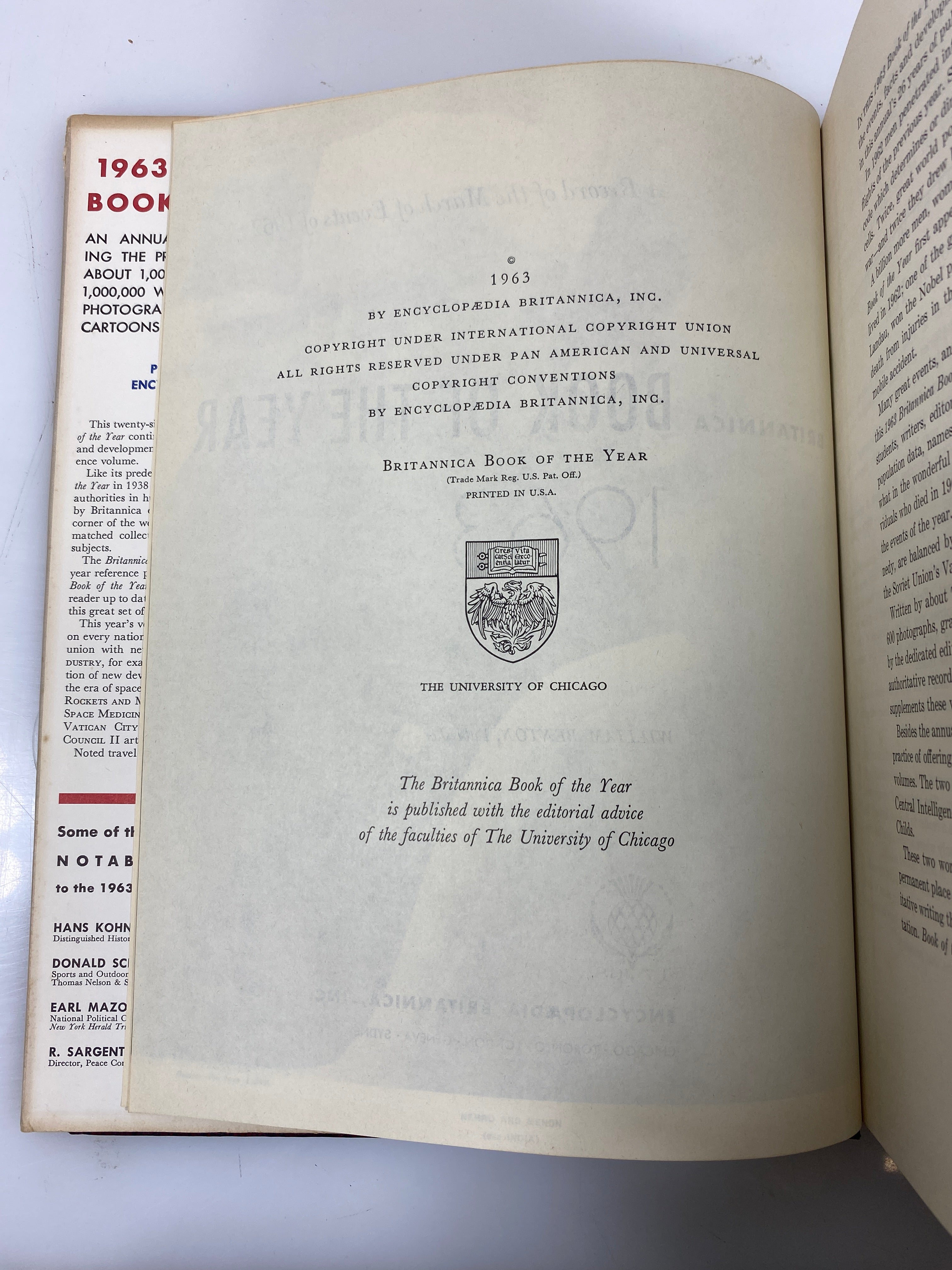 3 Vintage Britannica Books of the Year 1963/1966/1968 HC DJ