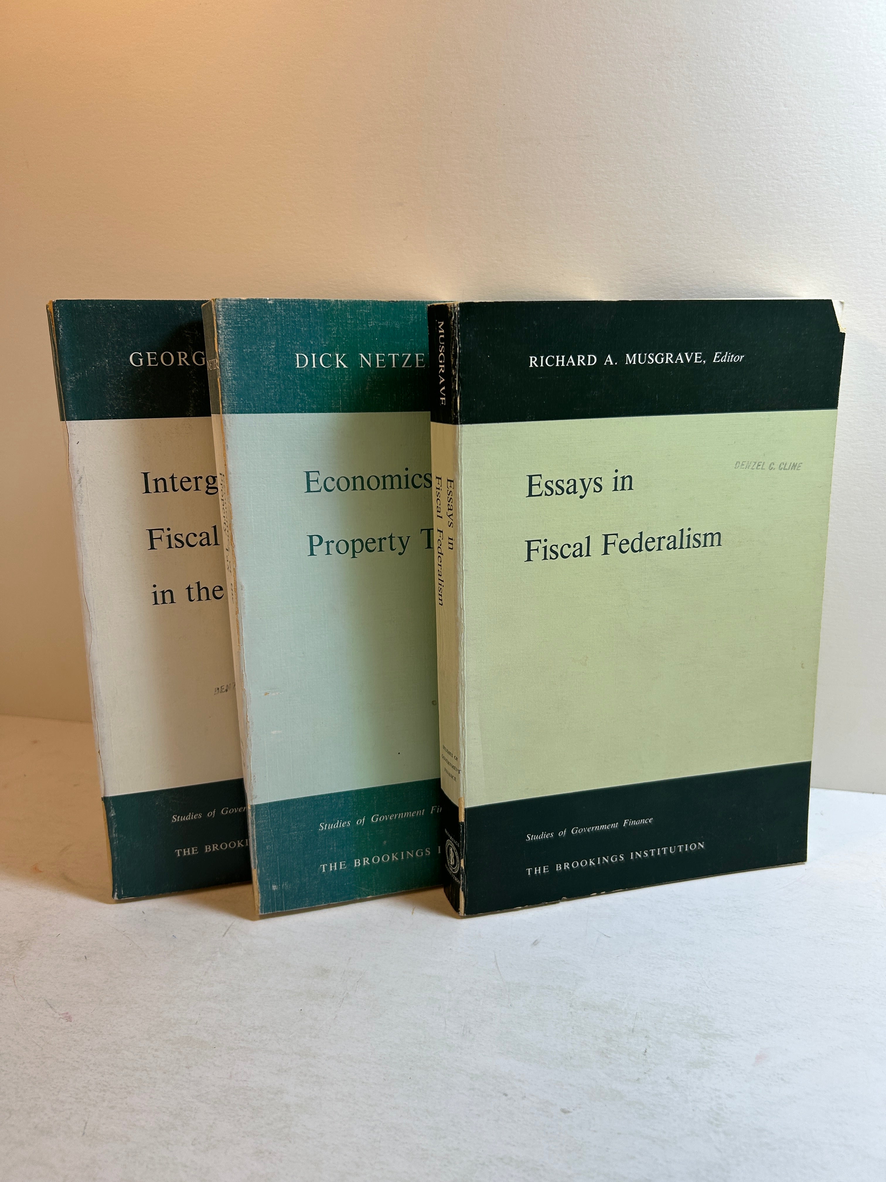 3 Vtg Brookings Institution SC: Fiscal Federalism/Property Tax/Fiscal Relations
