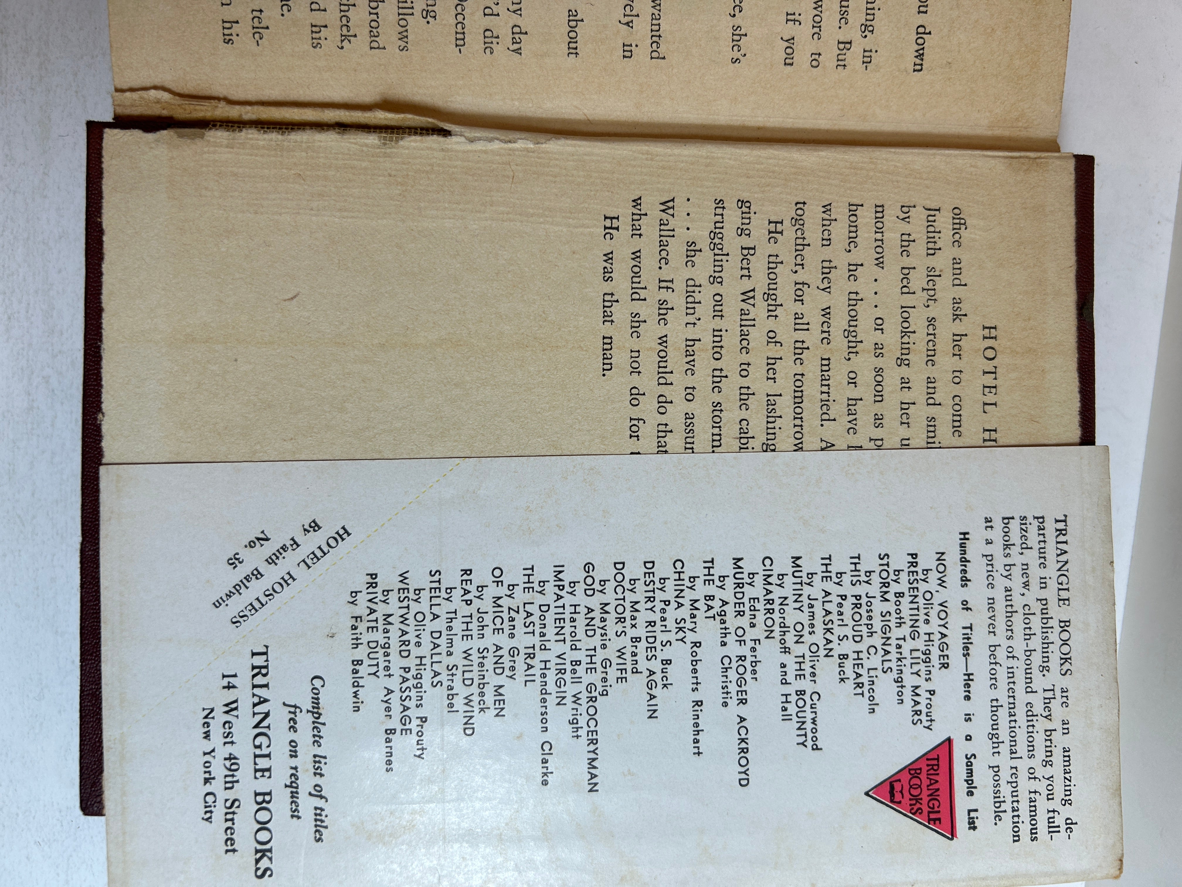 4 Faith Baldwin incl Hotel Hostess/Face Toward the Spring/The Heart Remembers