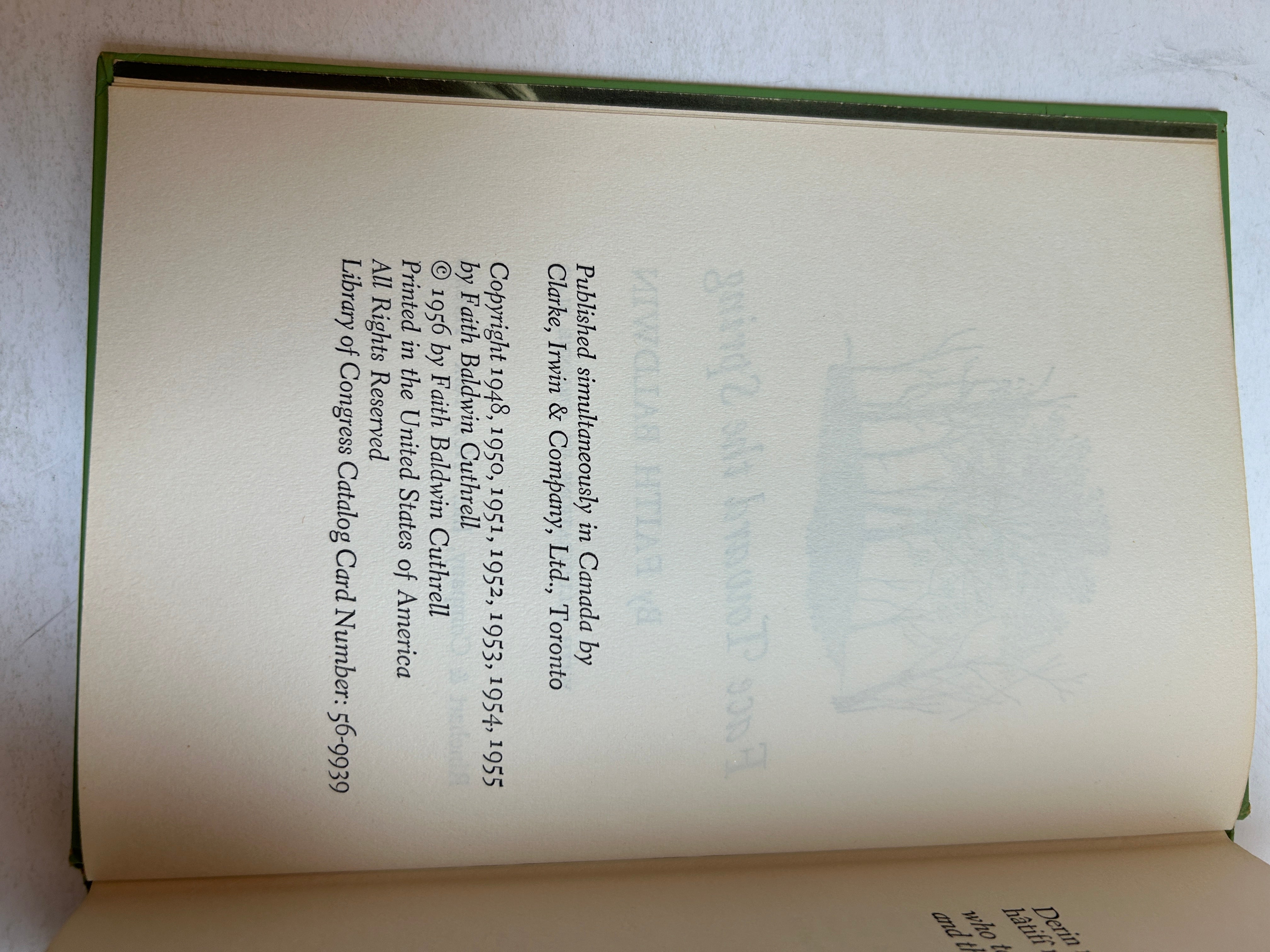 4 Faith Baldwin incl Hotel Hostess/Face Toward the Spring/The Heart Remembers