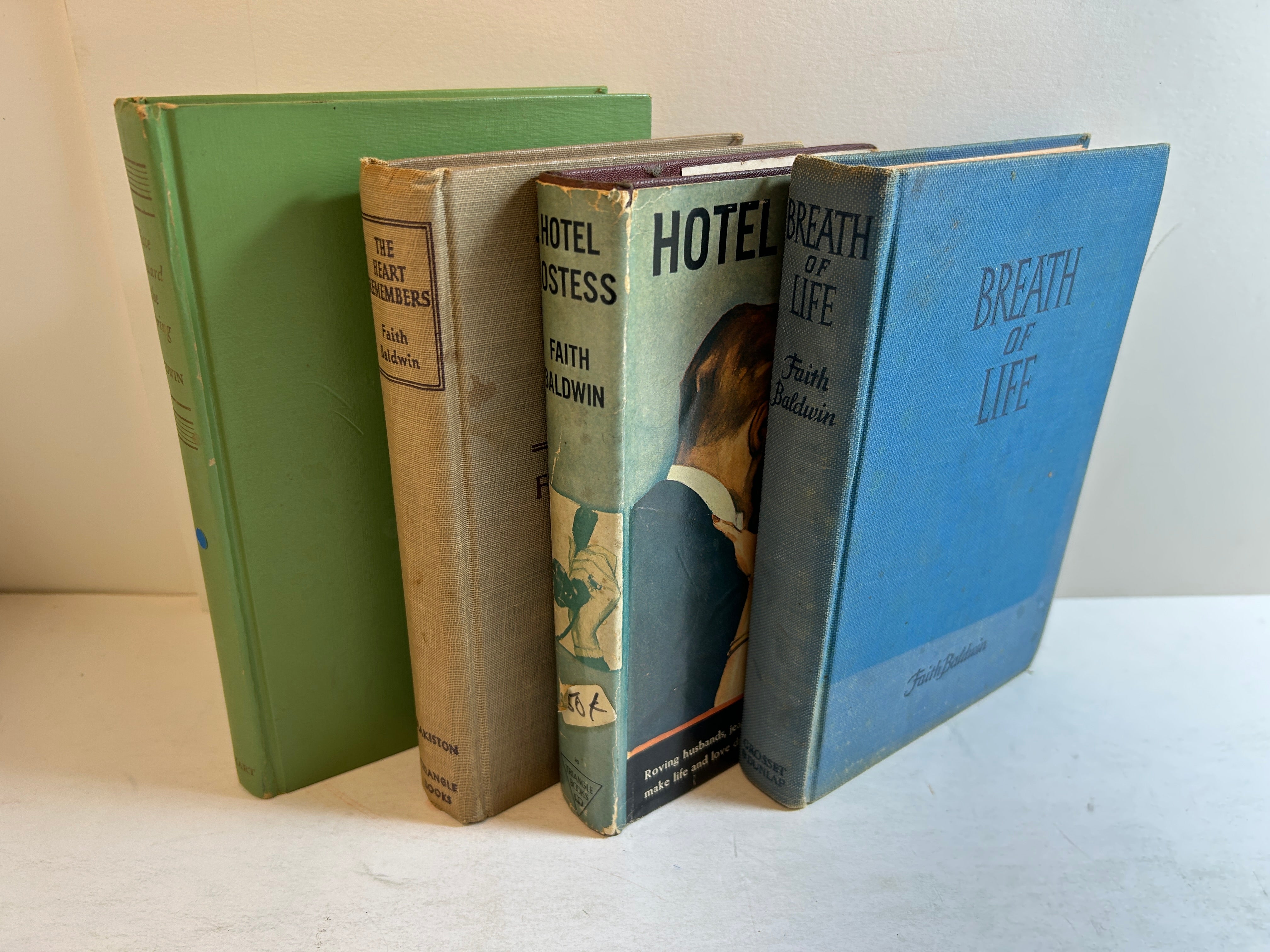 4 Faith Baldwin incl Hotel Hostess/Face Toward the Spring/The Heart Remembers