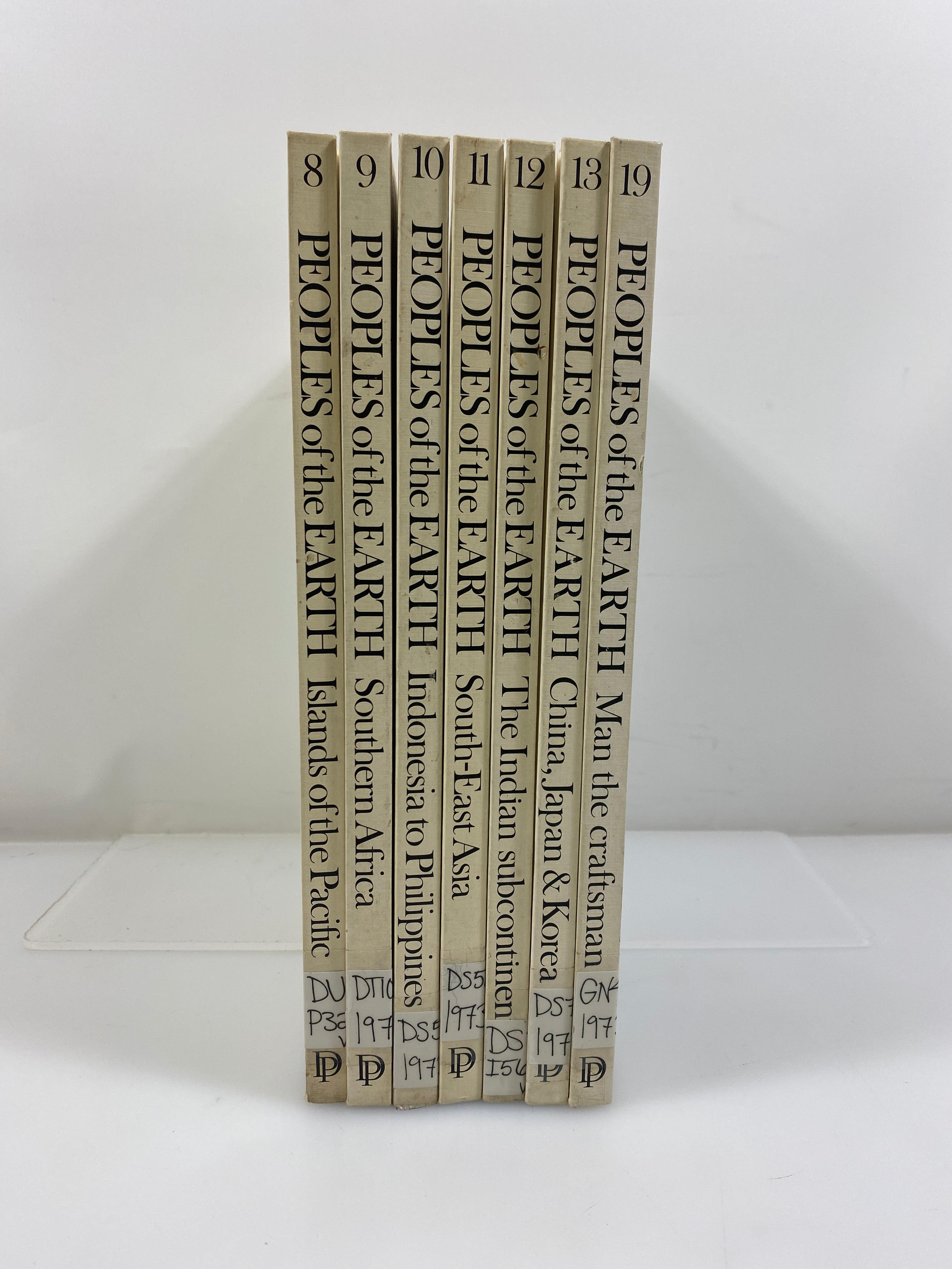7 Volumes Danbury Press Peoples of the Earth 1973 Ex-Library HC