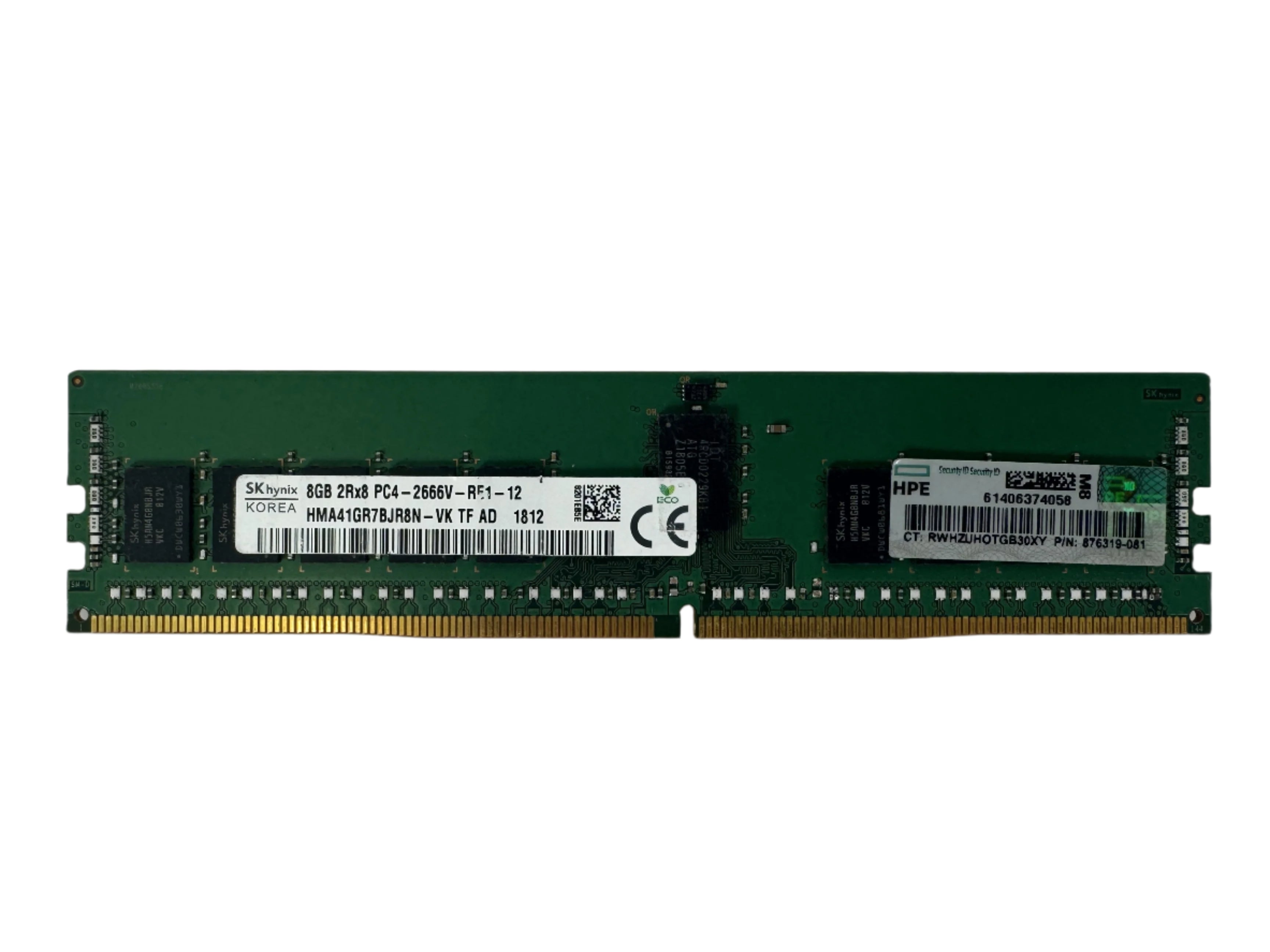 8GB 2Rx8 PC4-2666V-RE1-12 DDR4 2666MHz Server Registered Memory