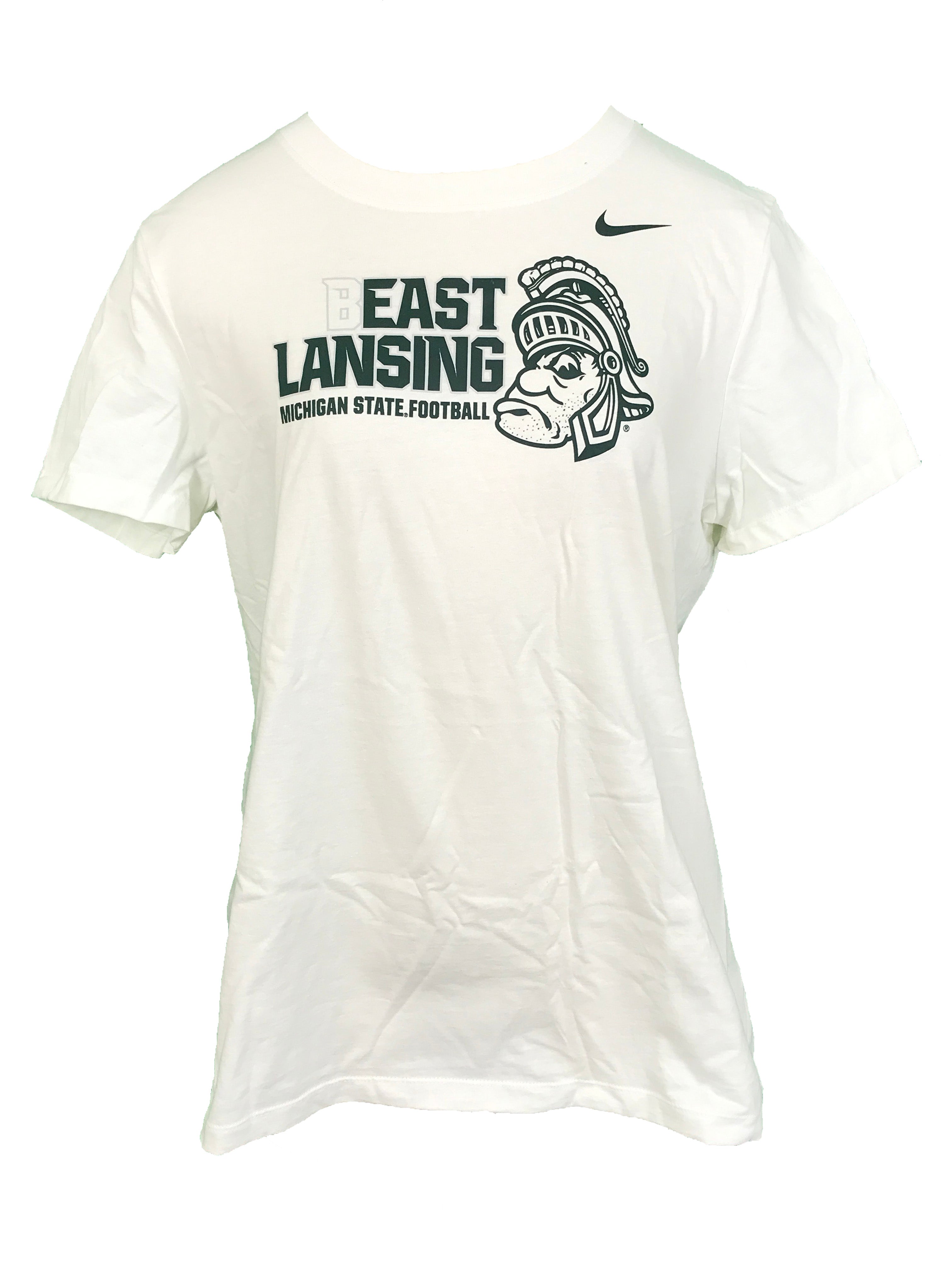 Nike White 2022 MSU Football T-Shirt Women's Size L