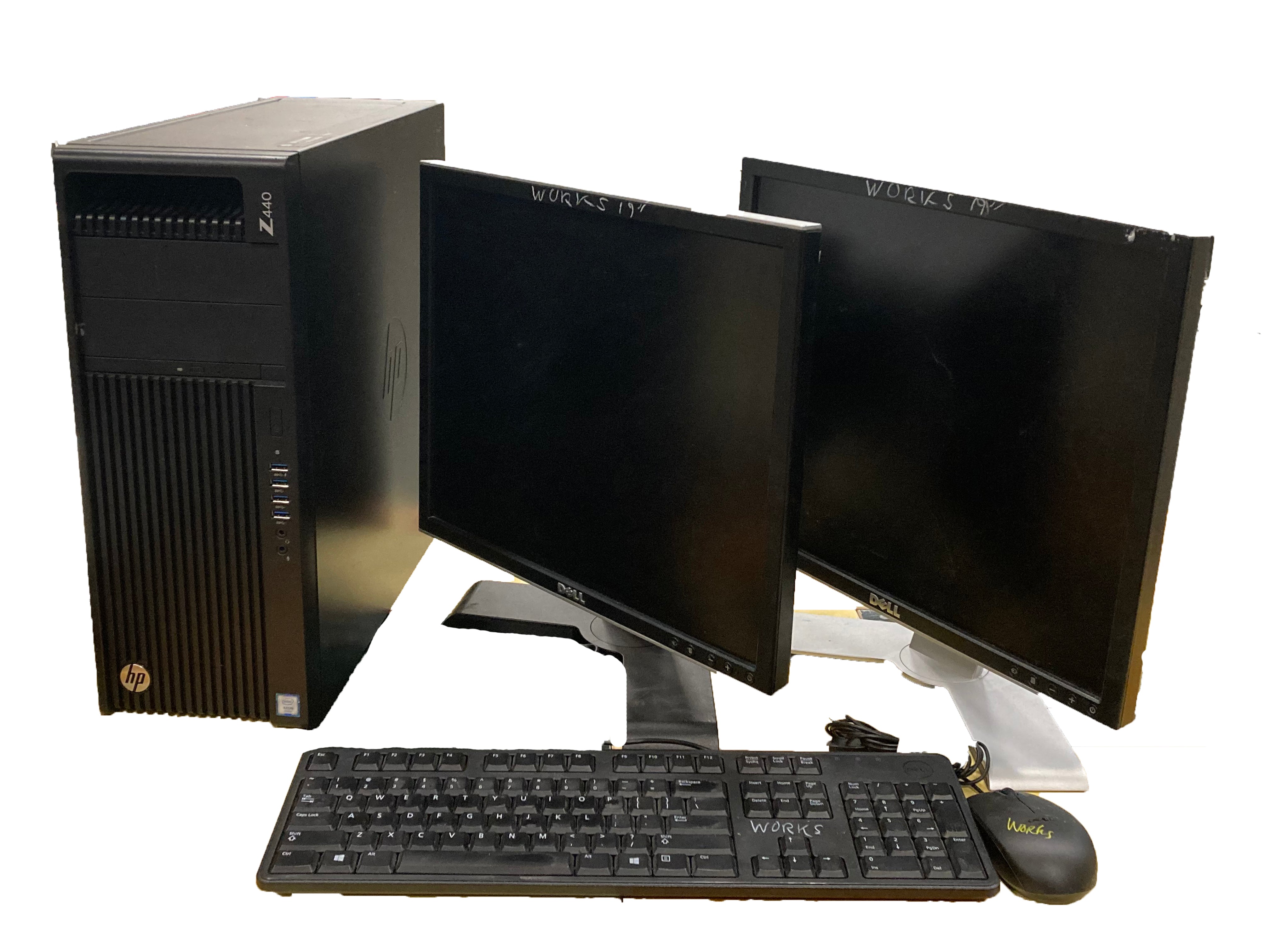 HP Z440 Workstation Xeon E5 16GB RAM with Windows 10 Pro #1 Bundle with Monitors, Mouse & Keyboard