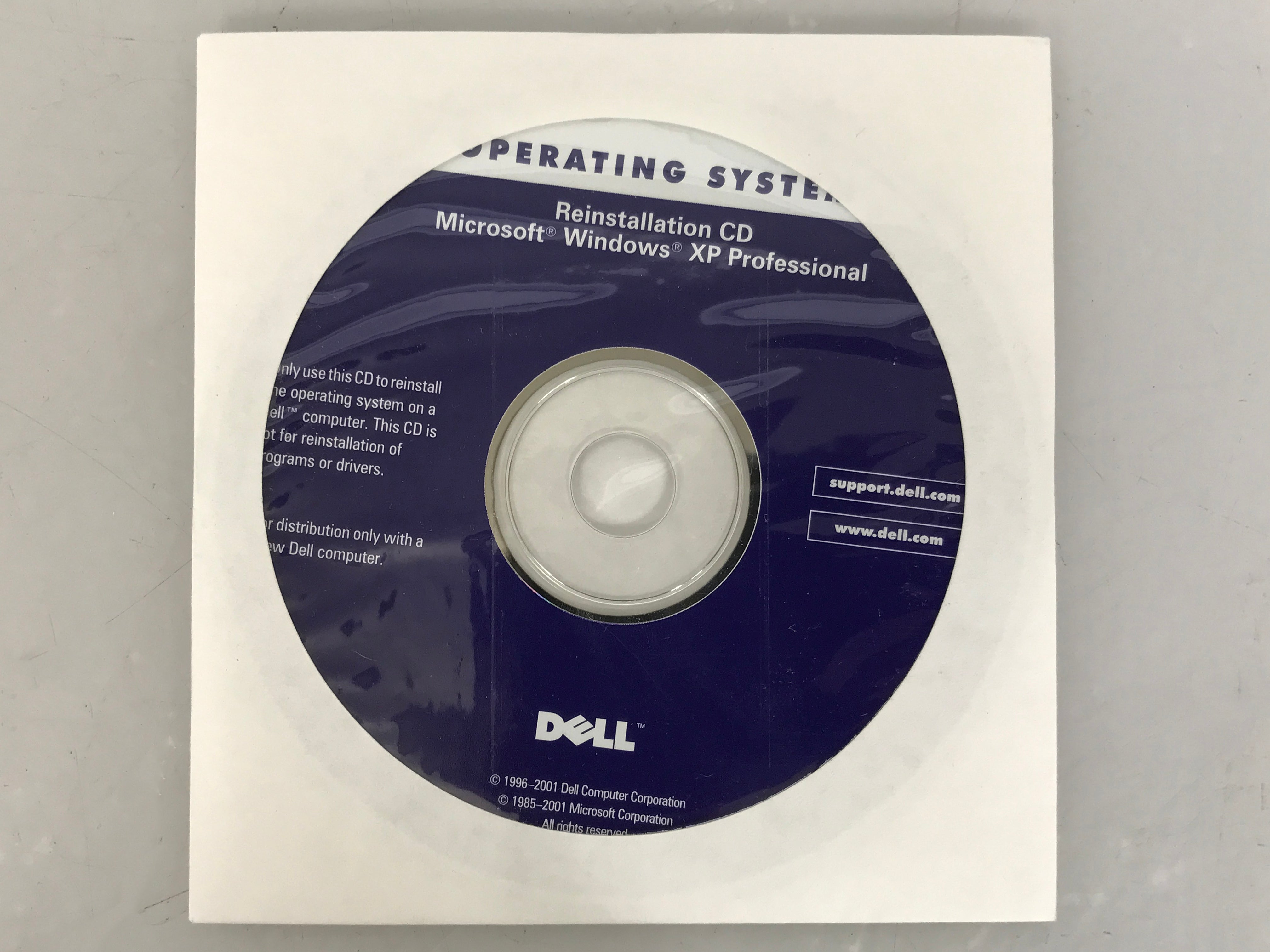 Microsoft Windows XP Professional Reinstallation CD Operating System Installation Disk