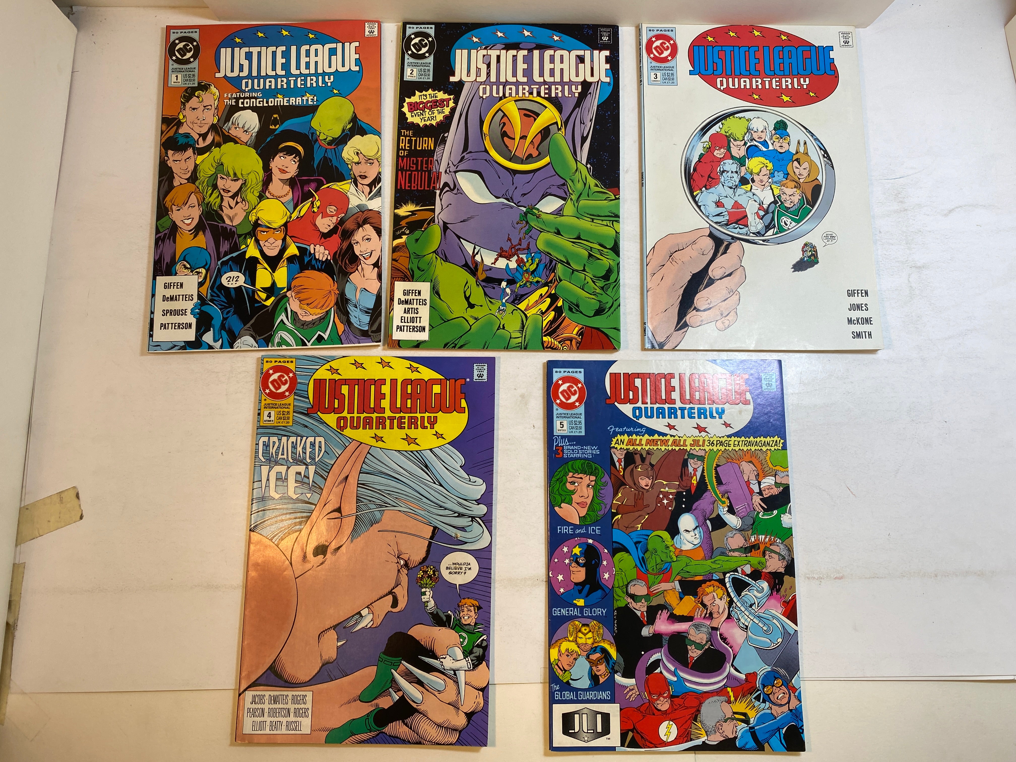 Lot of 9 Justice League Quarterly DC Comics 1990-1992