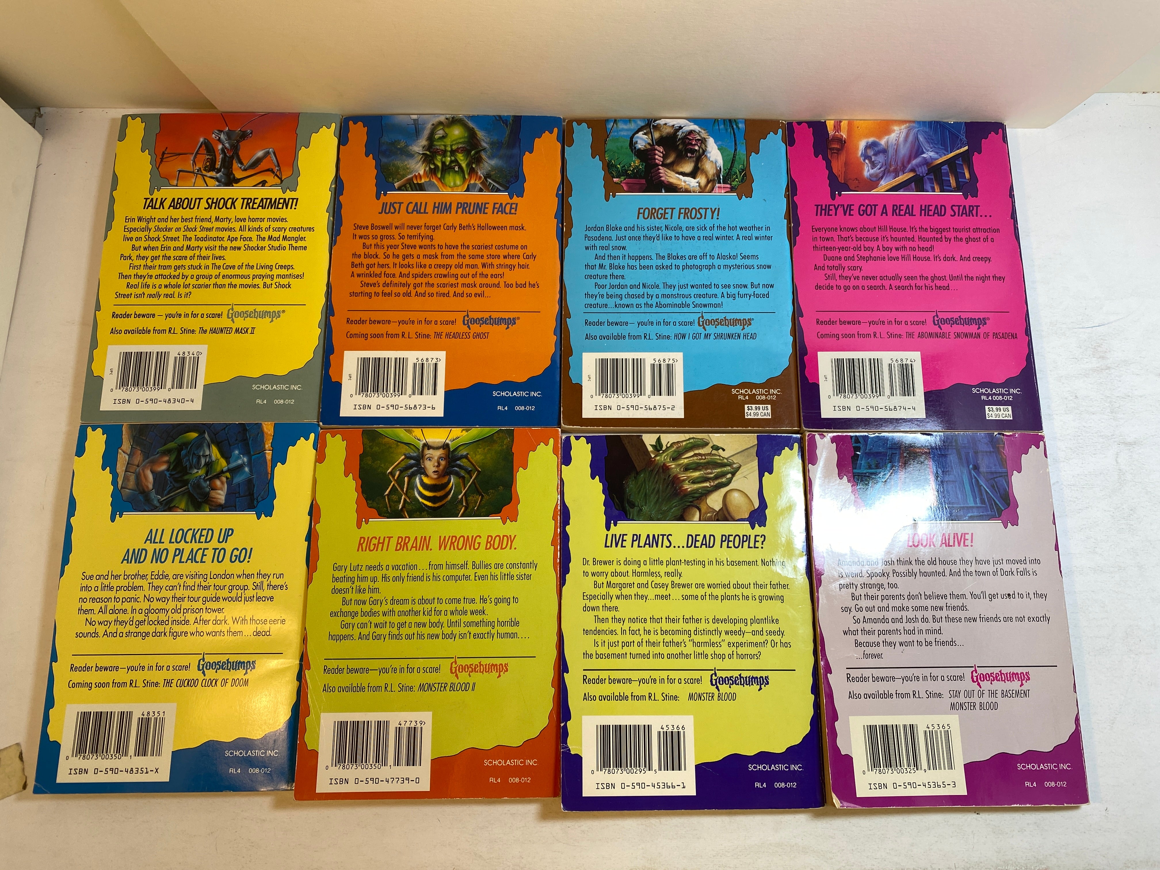 Lot of 15 Goosebumps RL Stine paperbacks 1992-1995