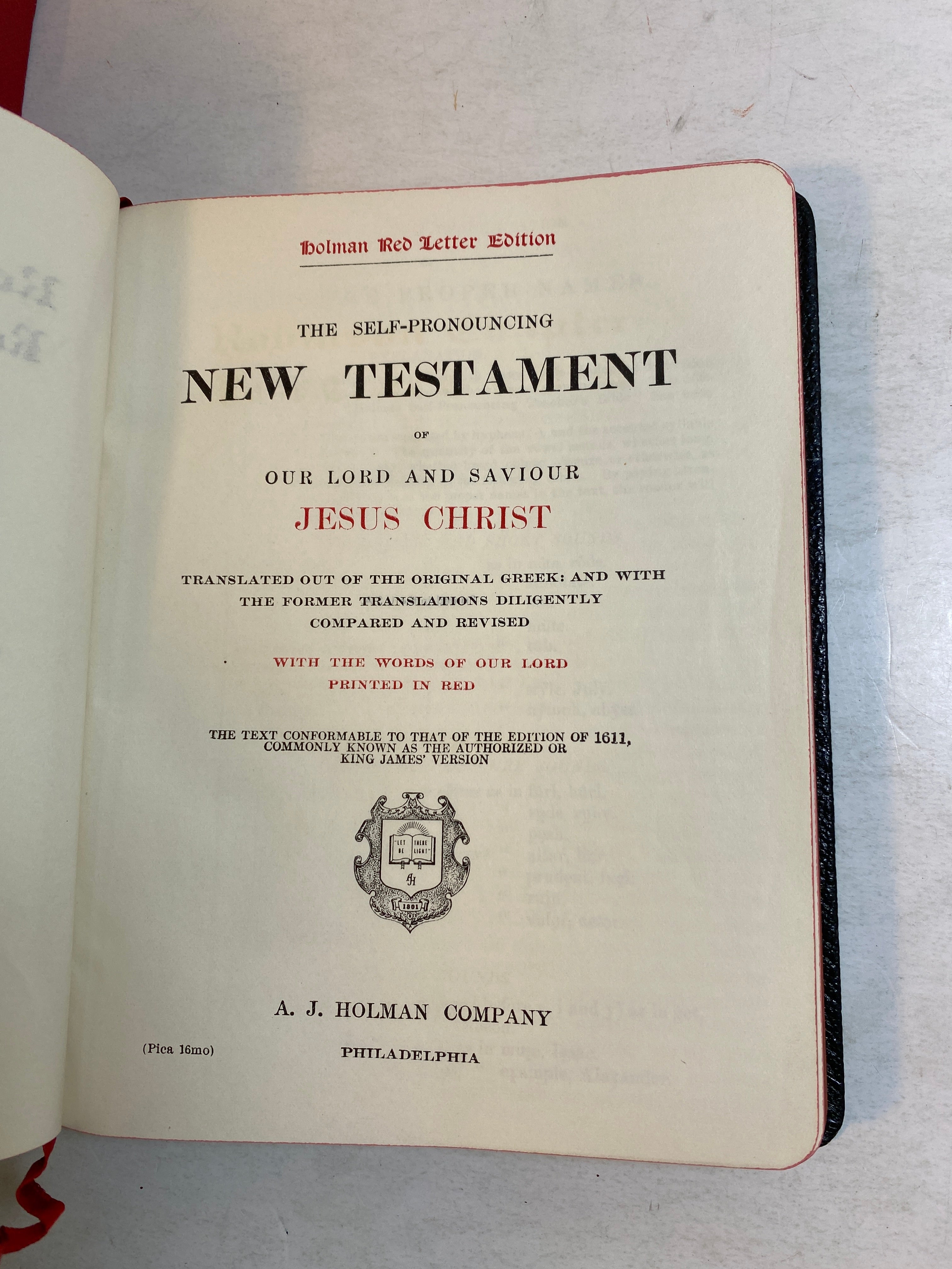 Holman Bibles Freemason New Testament 1971
