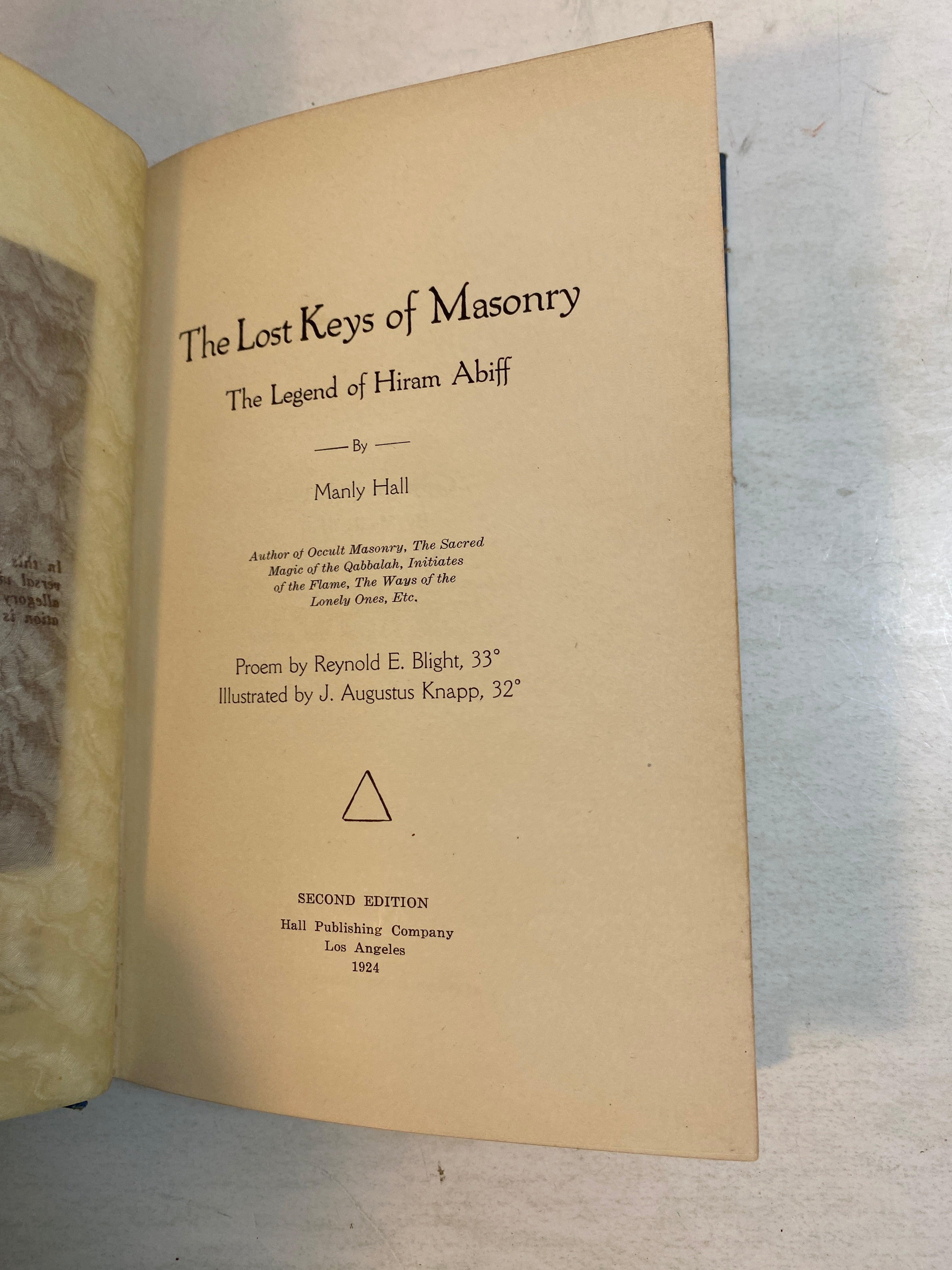 Lost Keys of Masonry Manly Hall Second Edition 1924