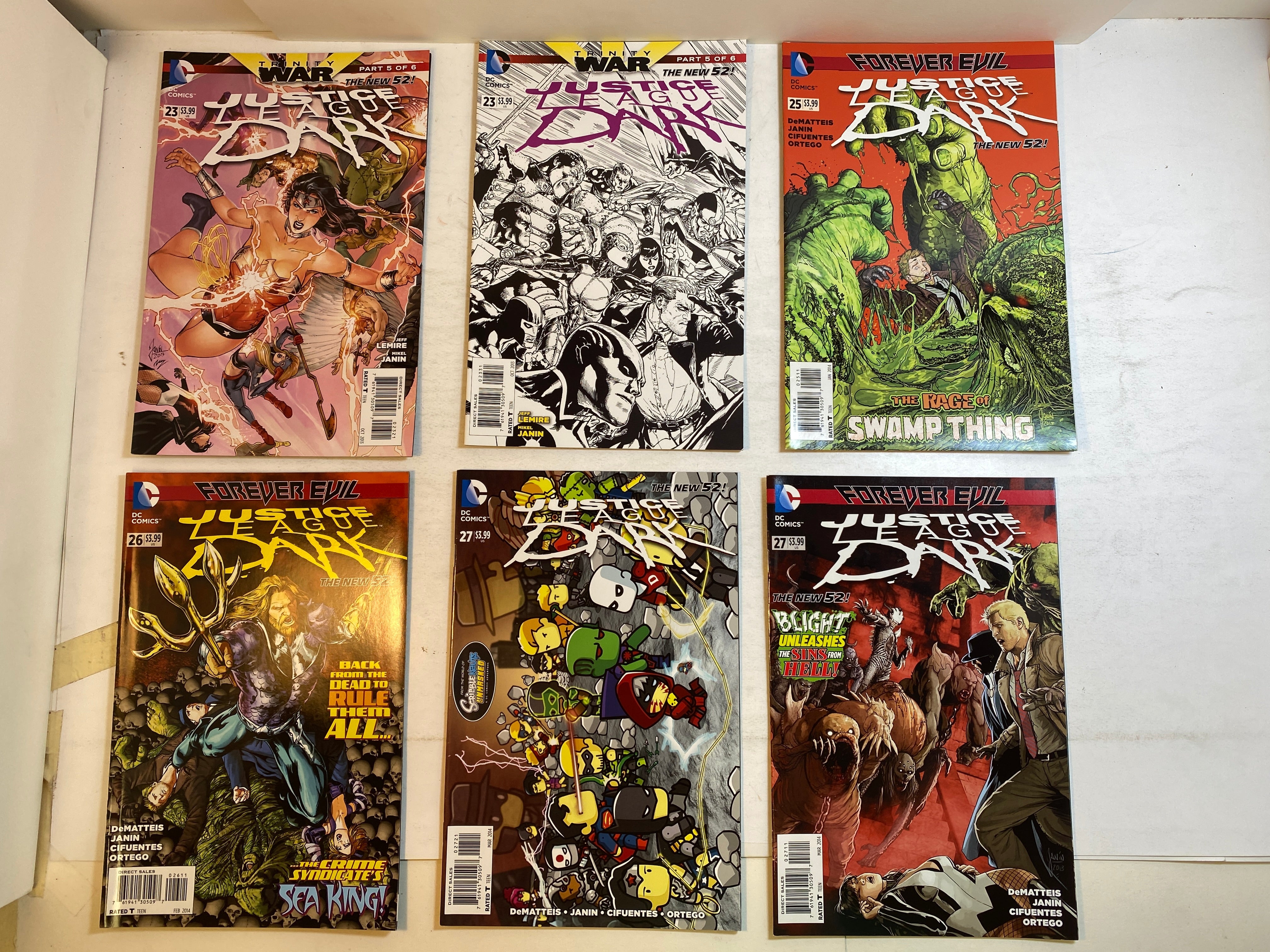Lot of 12 Justice League Dark DC Comics w/ variant covers 2011-2018