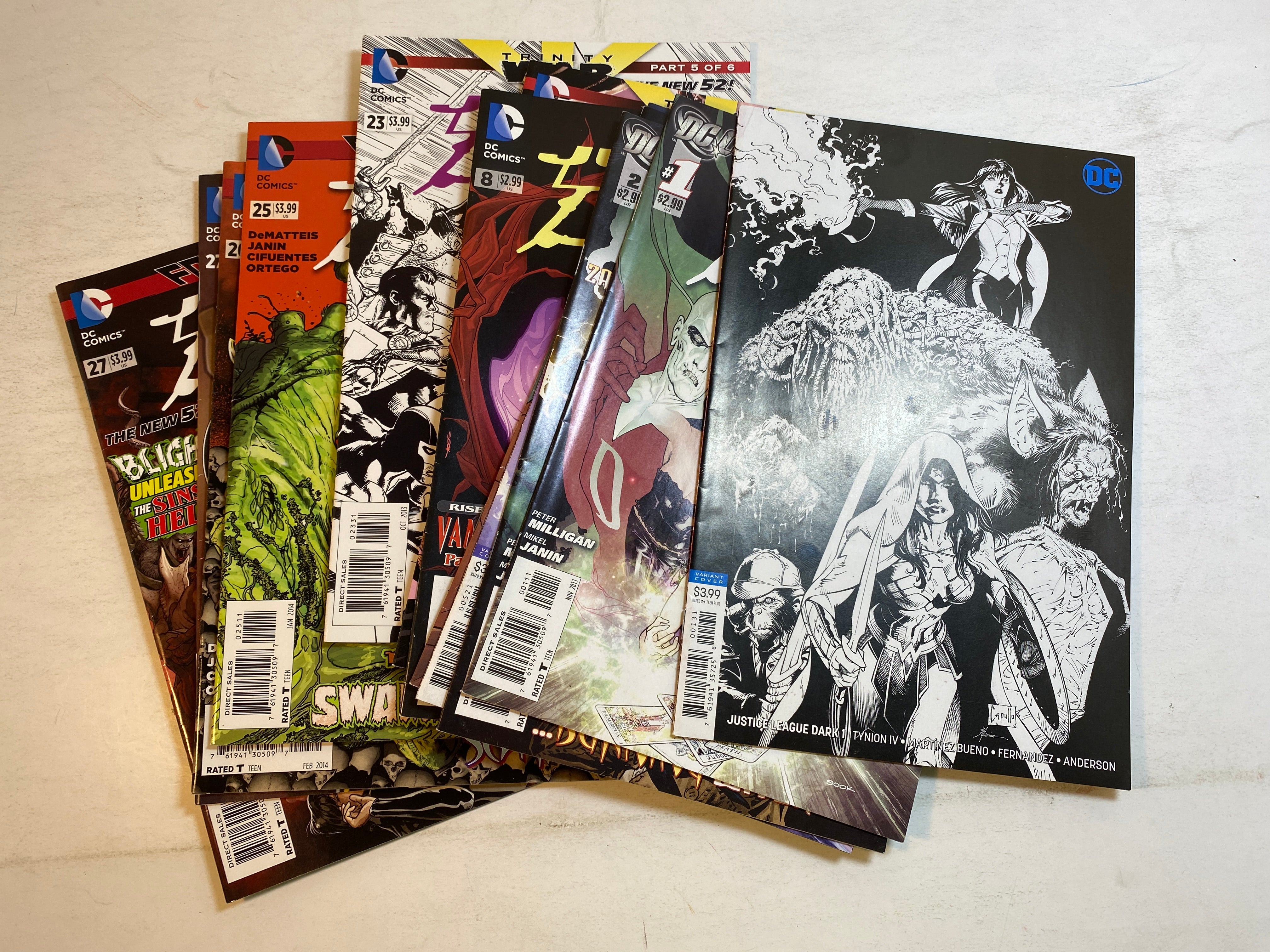 Lot of 12 Justice League Dark DC Comics w/ variant covers 2011-2018
