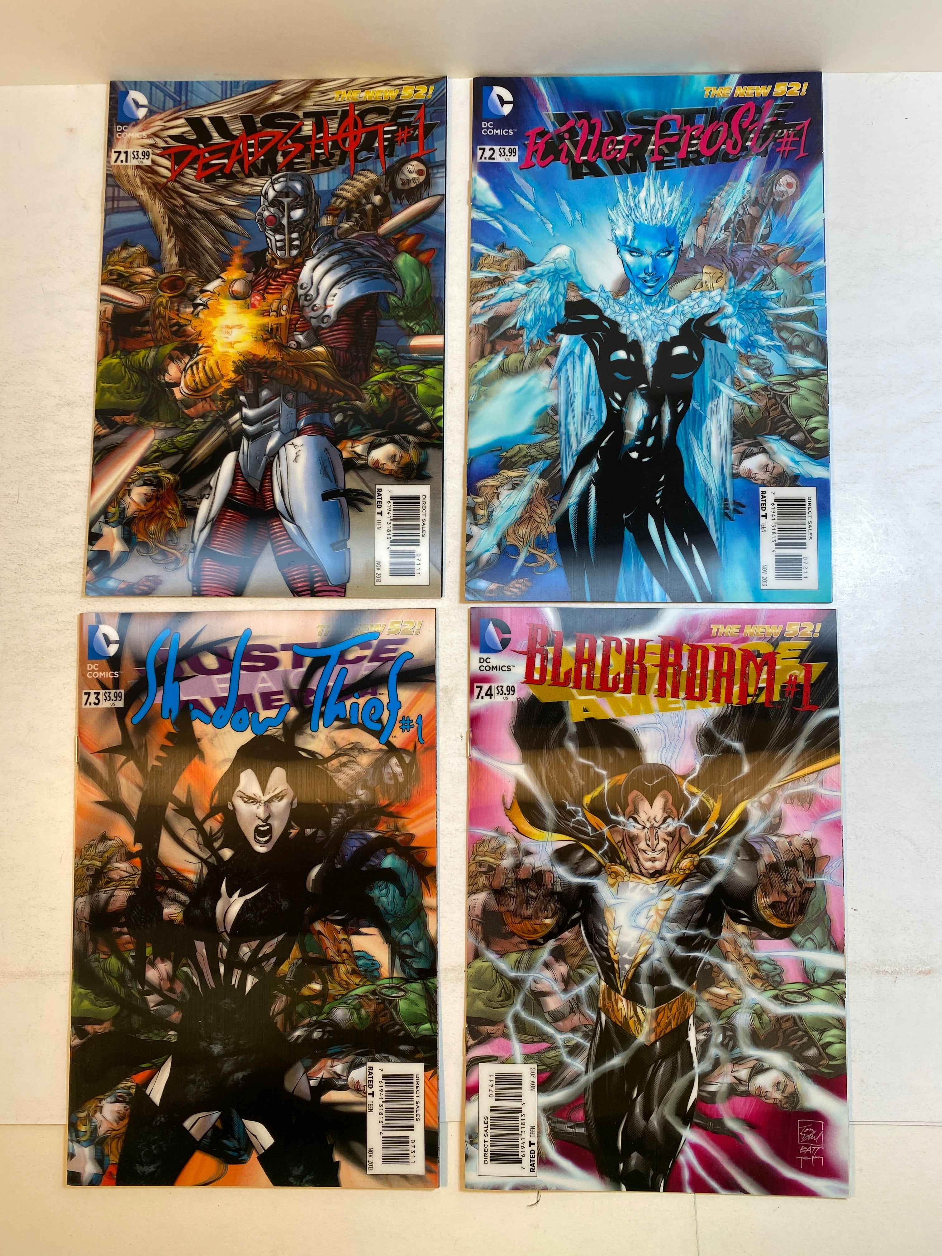 Lot of 4 Justice League America 7.1-7.4 Lenticular Covers DC Comics 2013