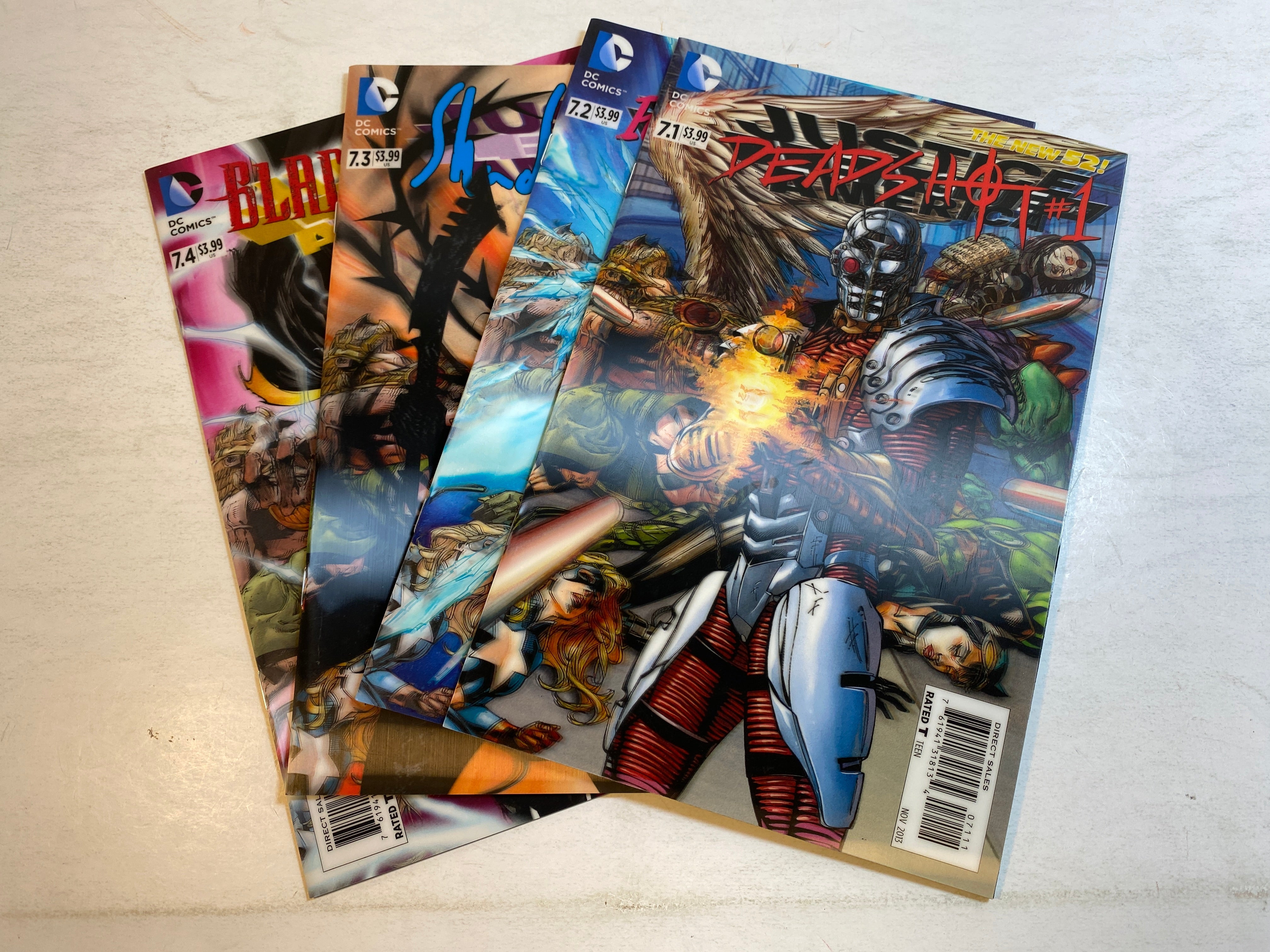 Lot of 4 Justice League America 7.1-7.4 Lenticular Covers DC Comics 2013
