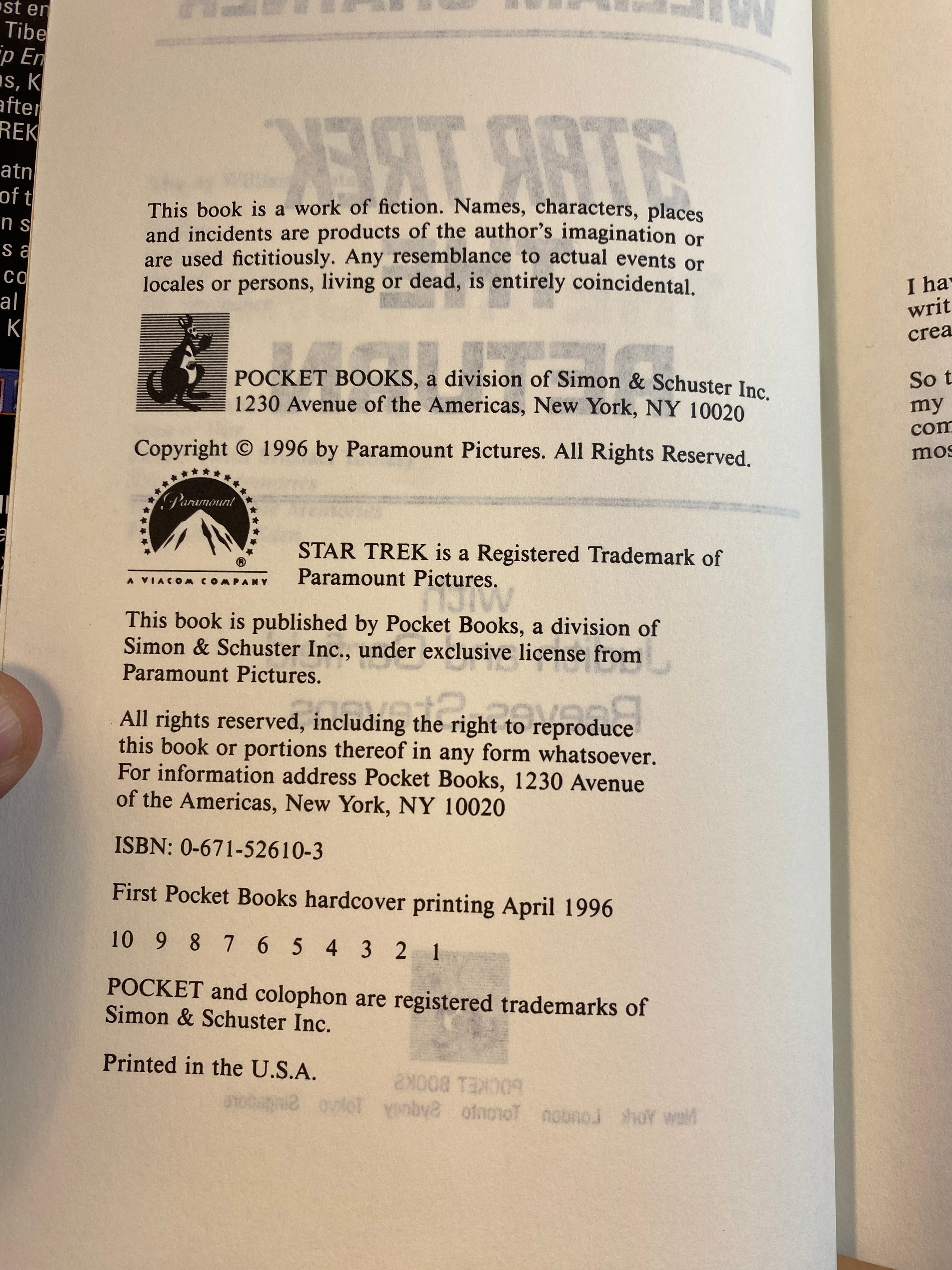 Lot of 2 Star Trek William Shatner Novels HCDJ 1995-1996