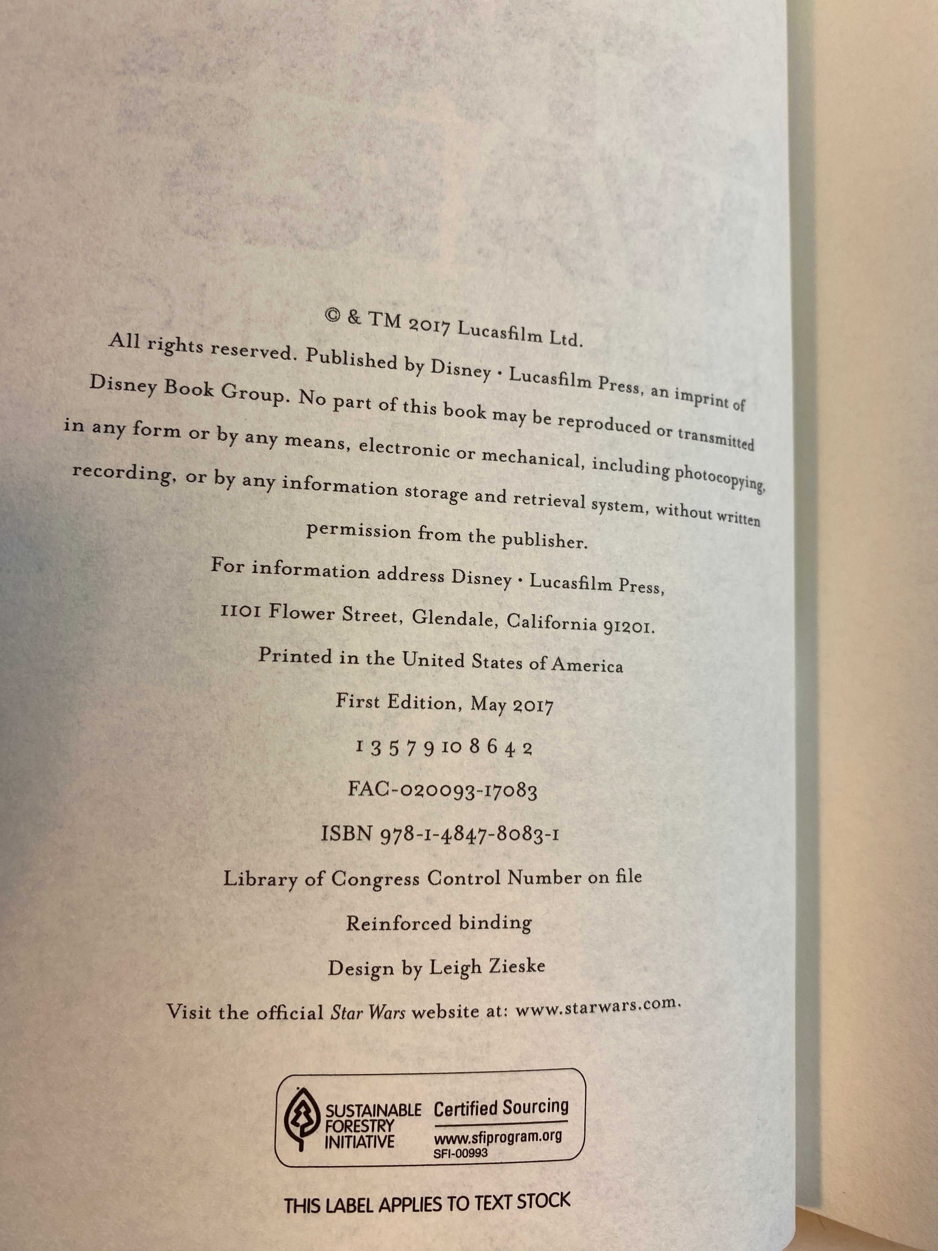 Lot of 2 Star Wars Books Rebel Rising Rogue One HCDJ 2016-2017