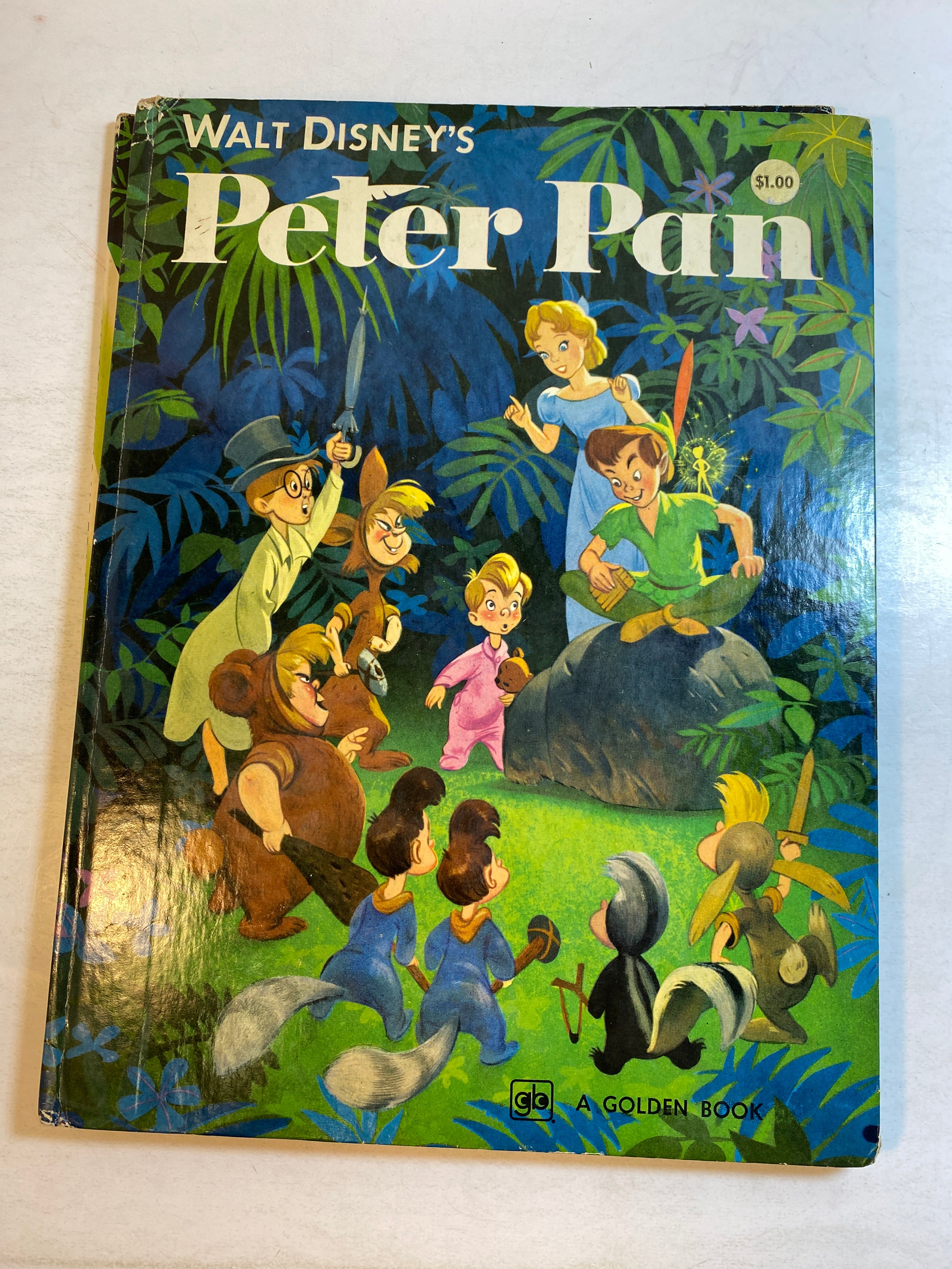 Lot of 3 Vintage Disney Large Golden Books Snow White Peter Pan Alice 1951-1952