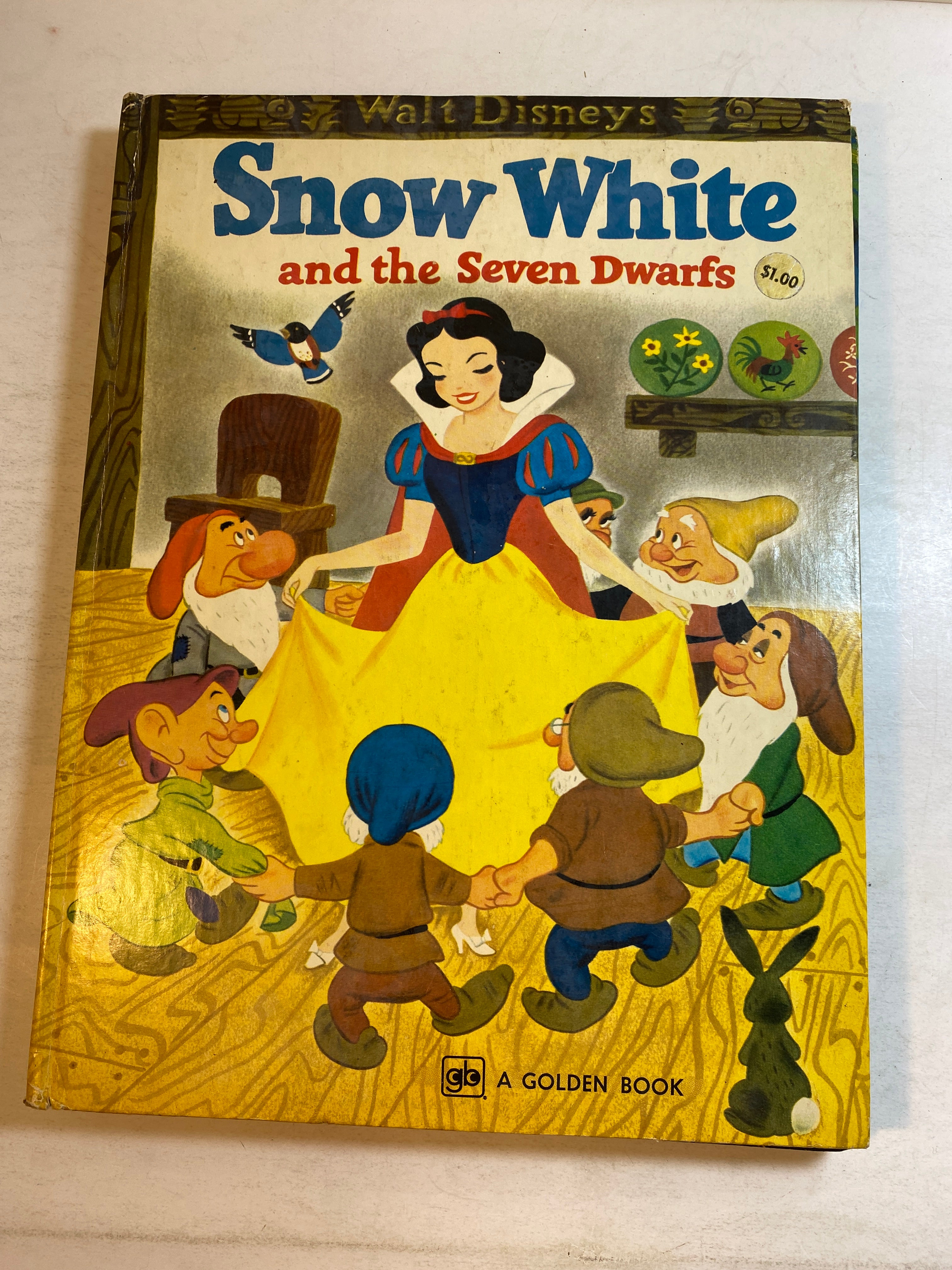 Lot of 3 Vintage Disney Large Golden Books Snow White Peter Pan Alice 1951-1952