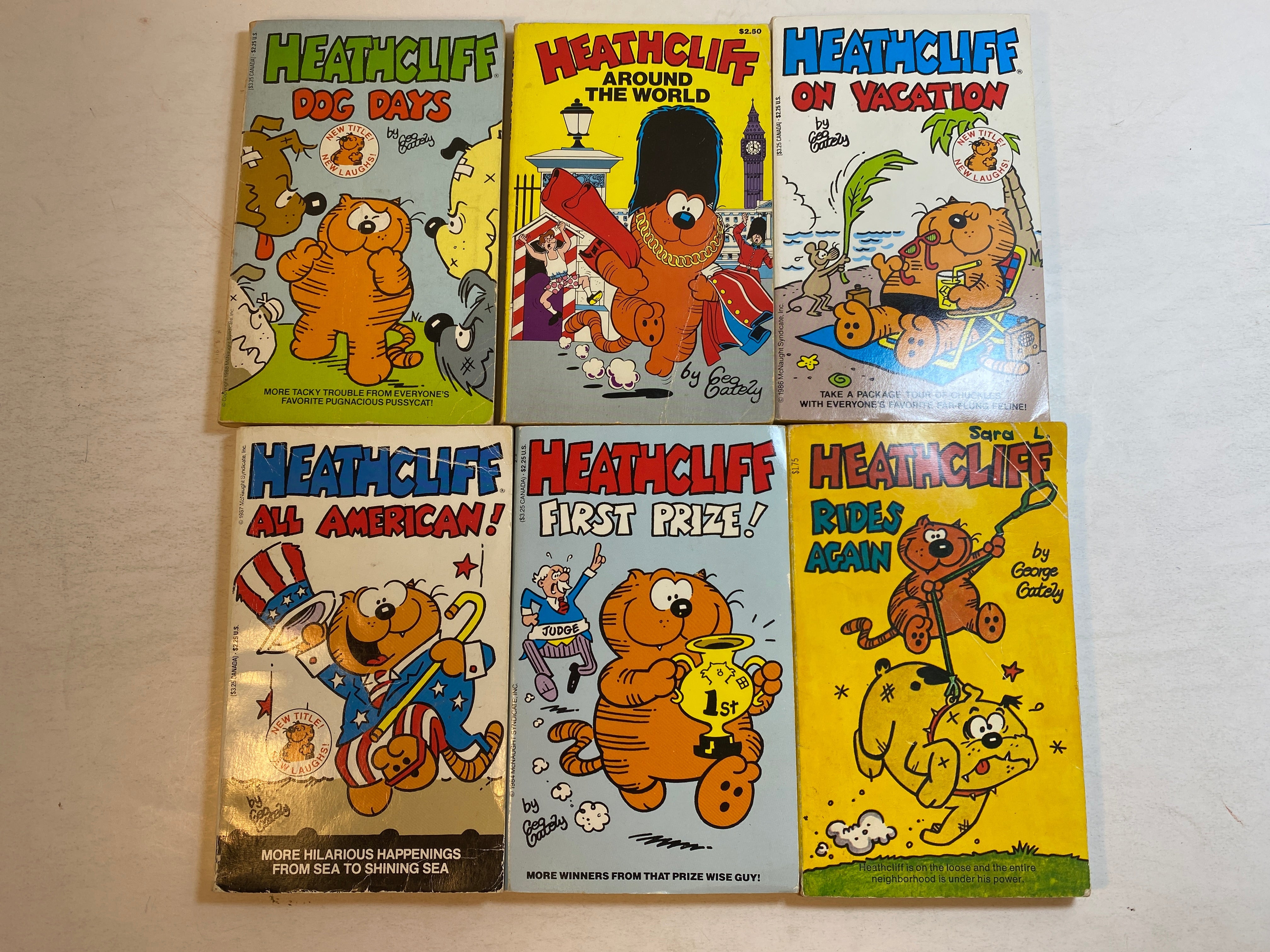 Lot of 6 Heathcliff Vintage paperbacks SC 1977-1989
