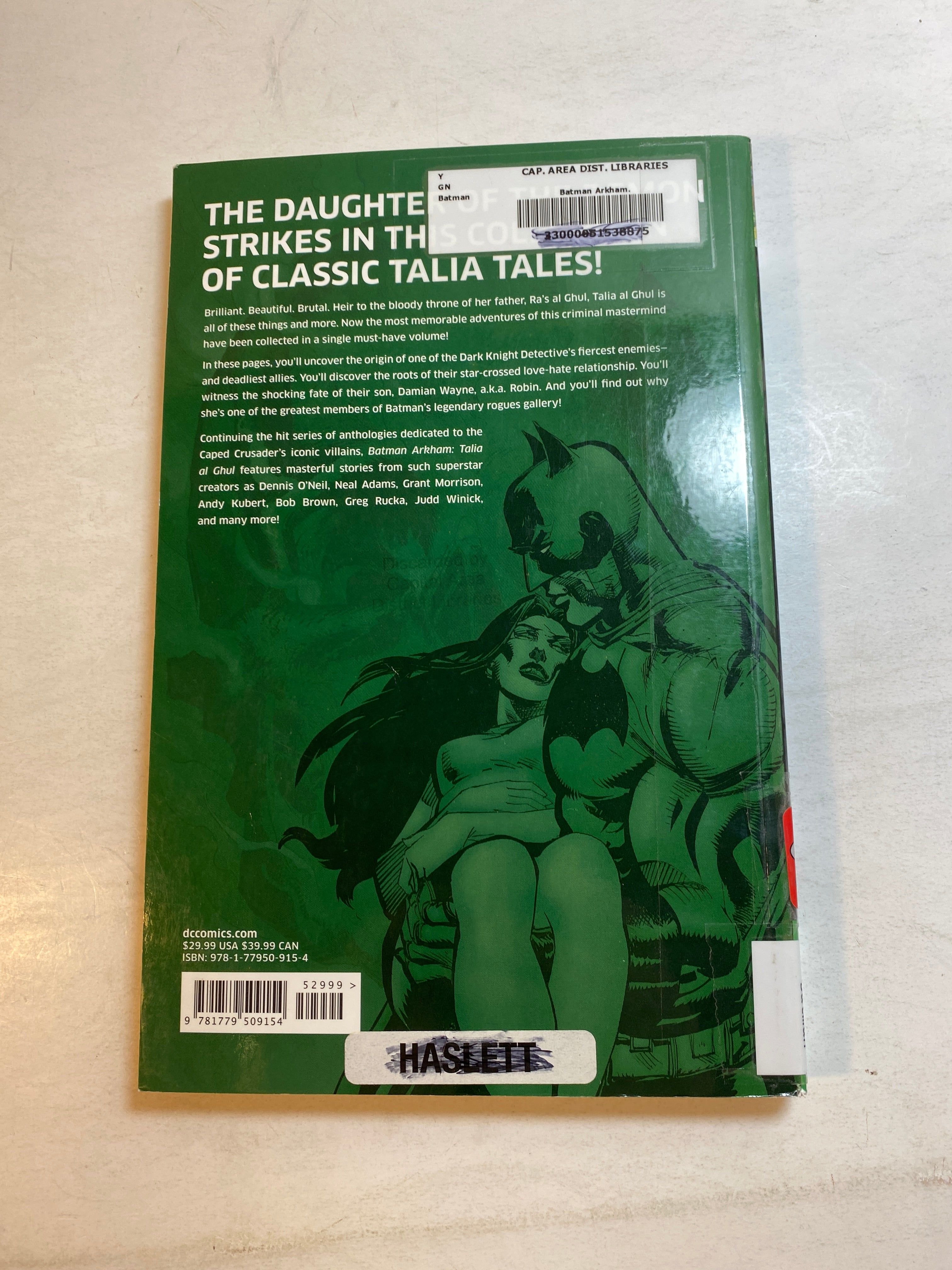 Batman Arkham Talia Al Ghul DC Comic Graphic Novel 2021