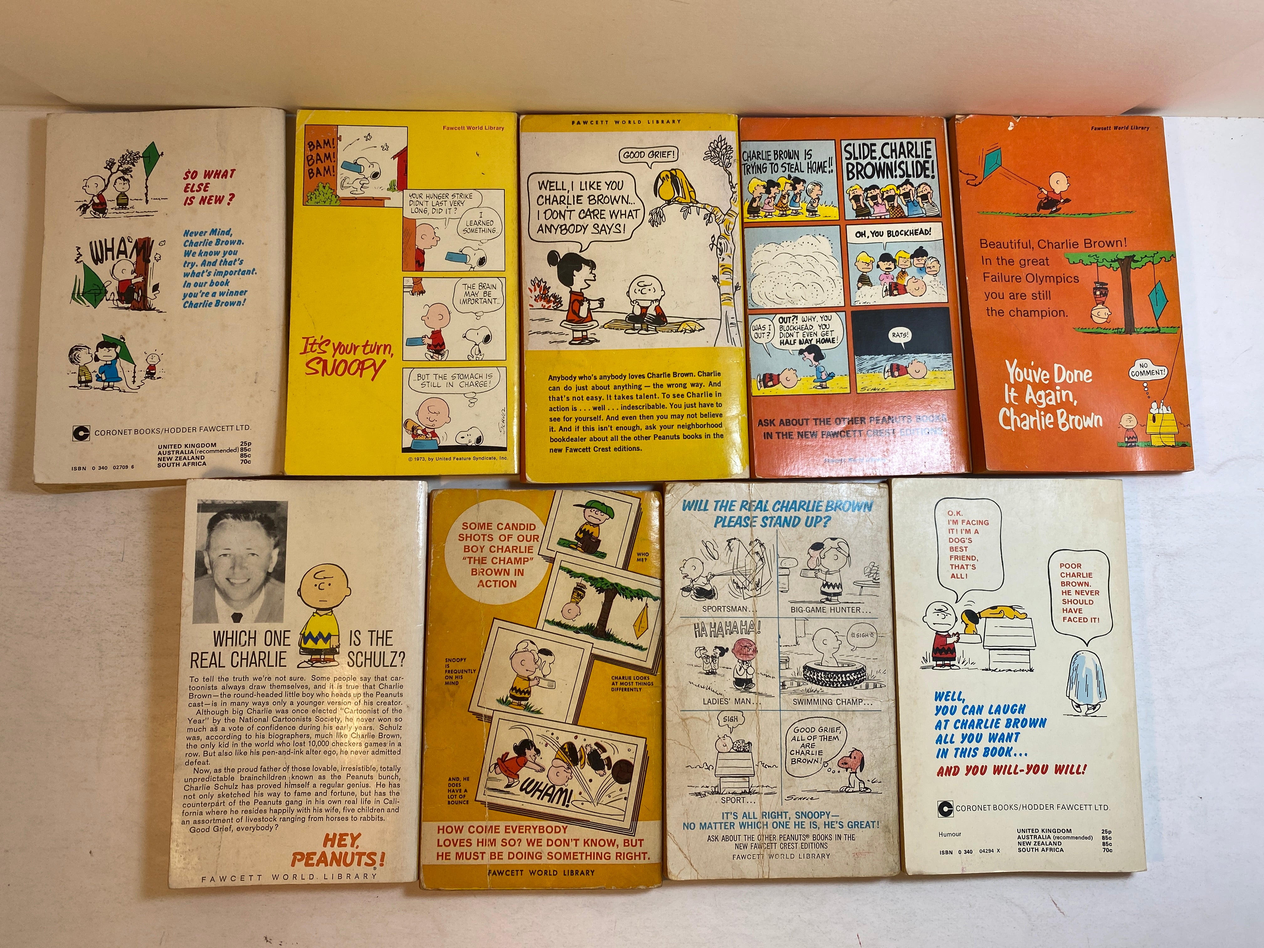 Lot of 19 Vintage Peanuts paperbacks Charles Schulz 1954-1975